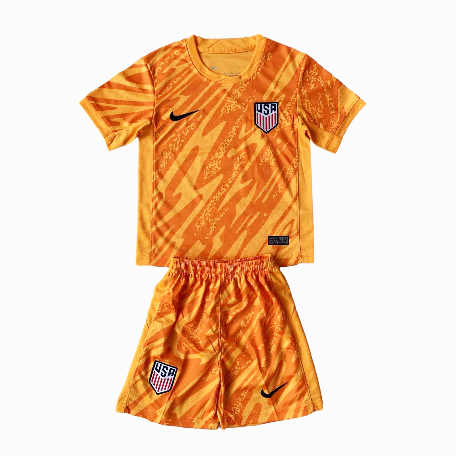 United States USA 2024 Goalkeeper Kids Kit - Orange - Unitedfutballjersey