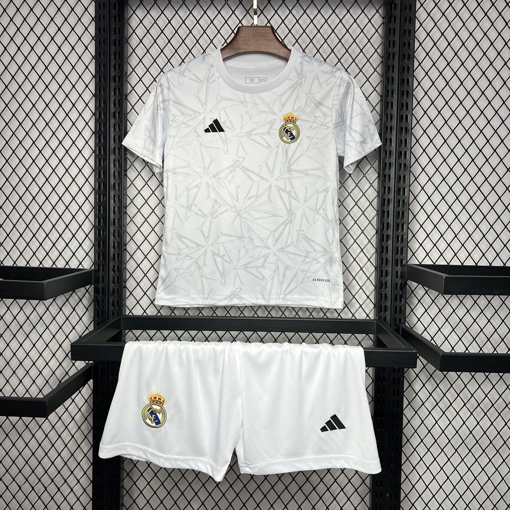 Real Madrid 24-25 Pre-Match Training Kids Kit - Unitedfutballjersey