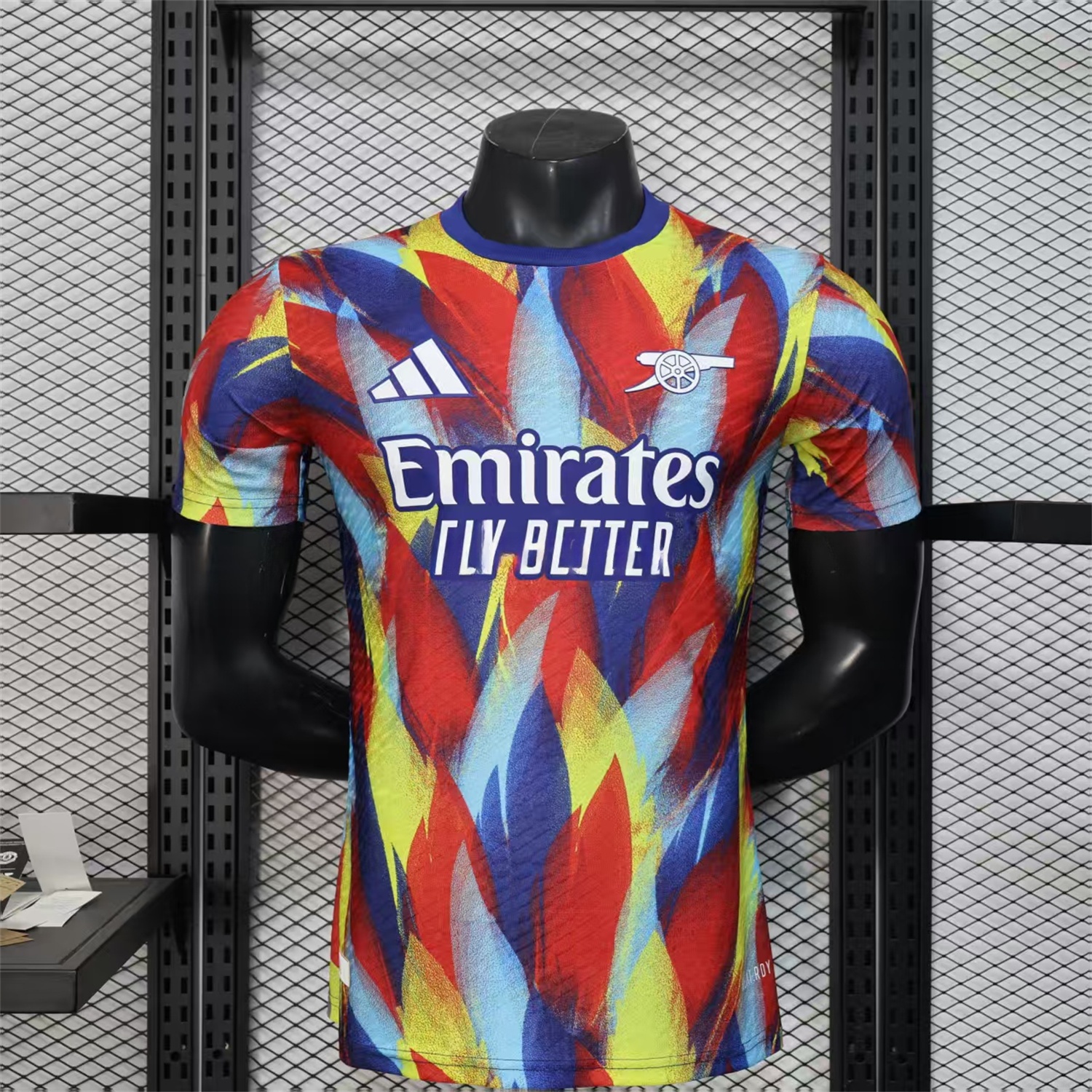 Arsenal 25-26 Colorful Flame Graffiti Pre-match Training Jersey - Player Version - Unitedfutballjersey