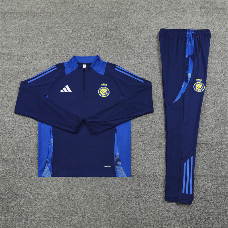 Al Nassr Riyadh Victory 24-25 Long Sleeve Training Set - Royal Blue - Unitedfutballjersey