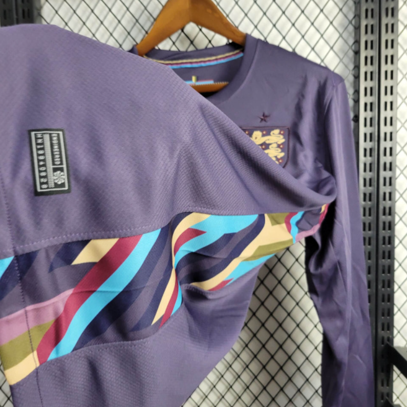 England 2024 Away Stadium Long Sleeve Jersey - Fans Version - Unitedfutballjersey