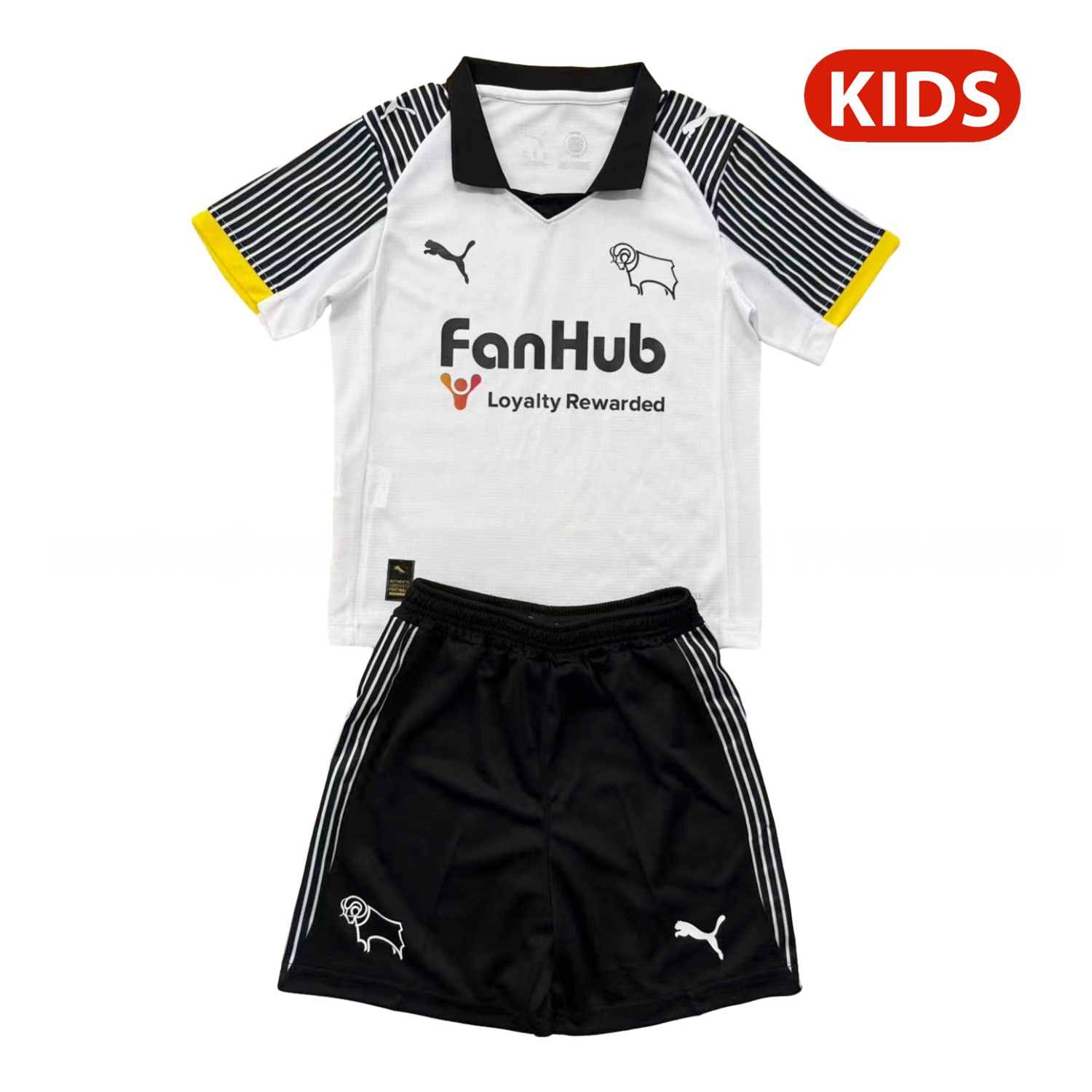 Derby County 25-26 Home Kids Kit - Unitedfutballjersey