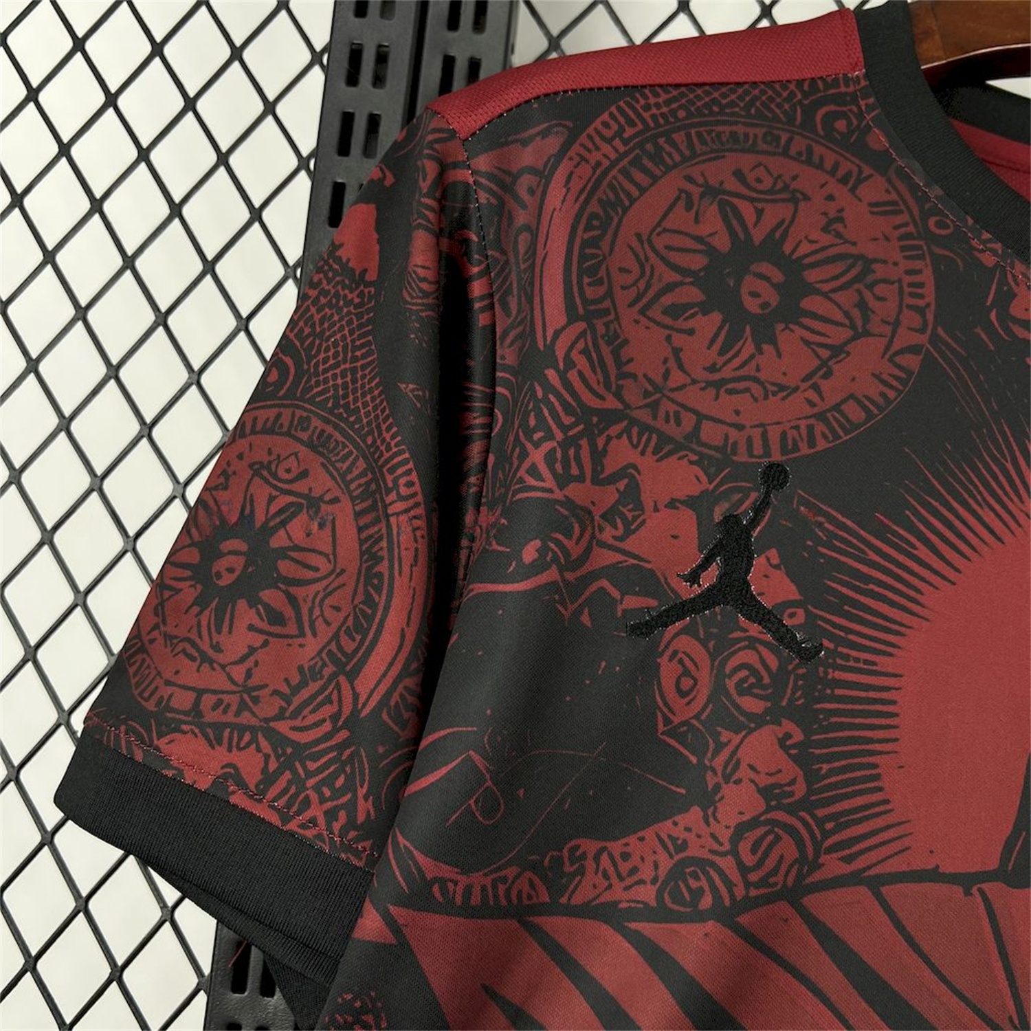 Brazil 25-26 Jordan Black Jesus Statue Red Special Jersey - Fans Version - Unitedfutballjersey