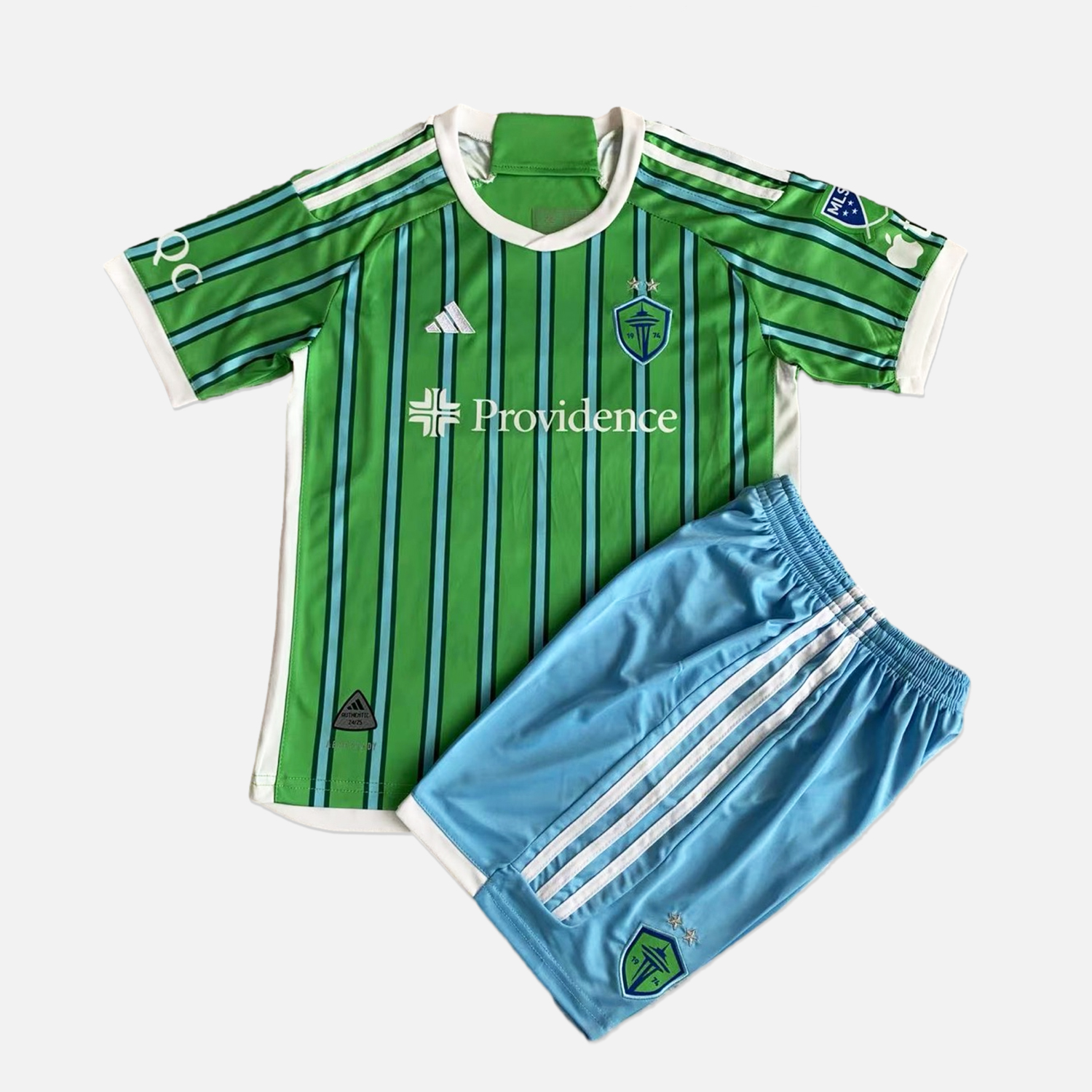 Seattle Sounders 2024 Home Stadium Kids Kit - Unitedfutballjersey