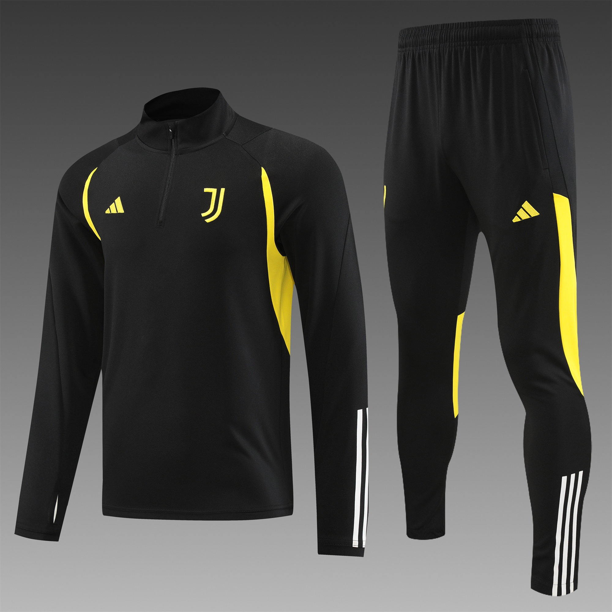 Juventus 23-24 Long Sleeve Training Set Black - Unitedfutballjersey