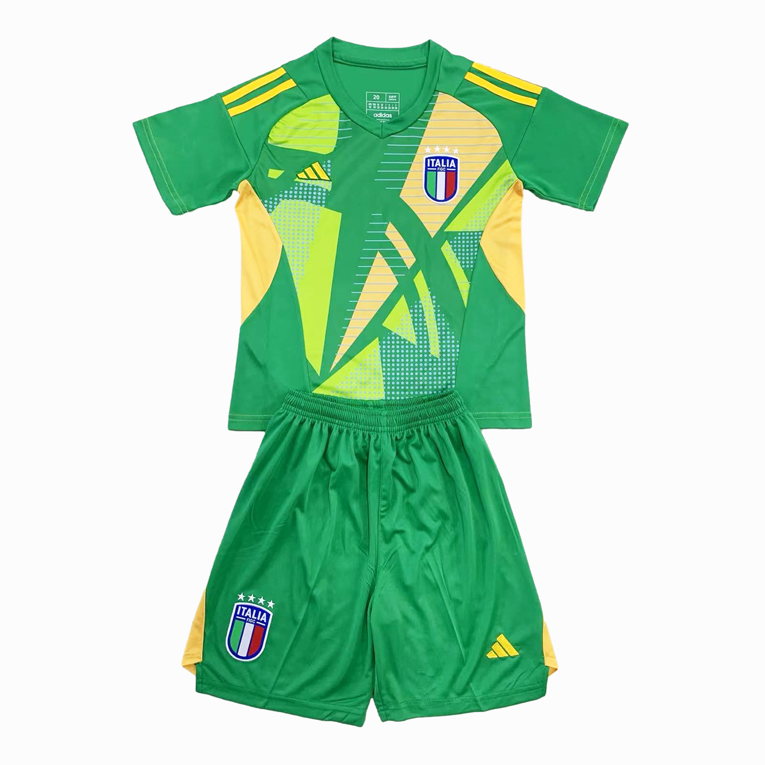 Italy 2024 Goalkeeper Kids Kit - Dark Green - Unitedfutballjersey