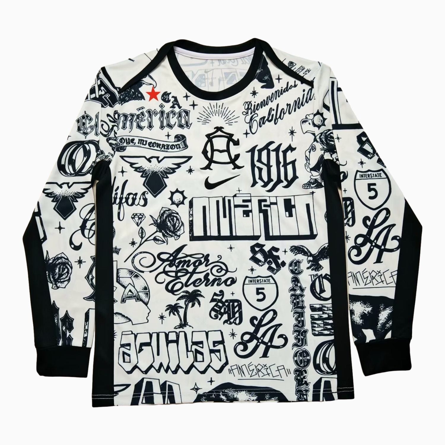 Club América 24-25 Pre-match 2 White Training Long Sleeves Jersey - Fans Version - Unitedfutballjersey