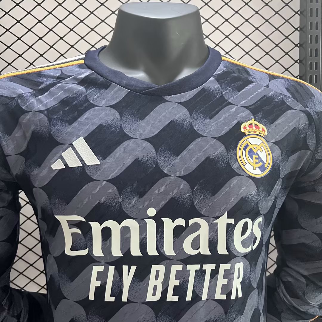 Real Madrid 23-24 Away Long Sleeve Jersey - Player Version - Unitedfutballjersey