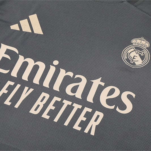 Real Madrid 24-25 Short-Sleeve Training Set - Deep Grey - Unitedfutballjersey
