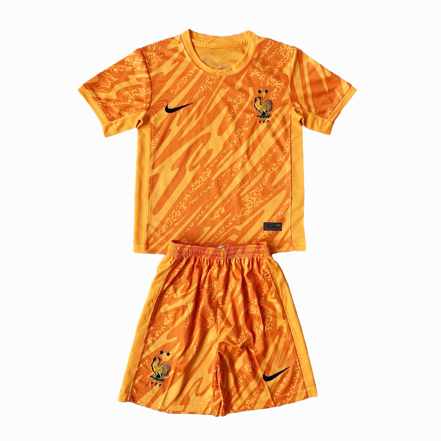 France 2024 Goalkeeper Kids Kit - Orange - Unitedfutballjersey
