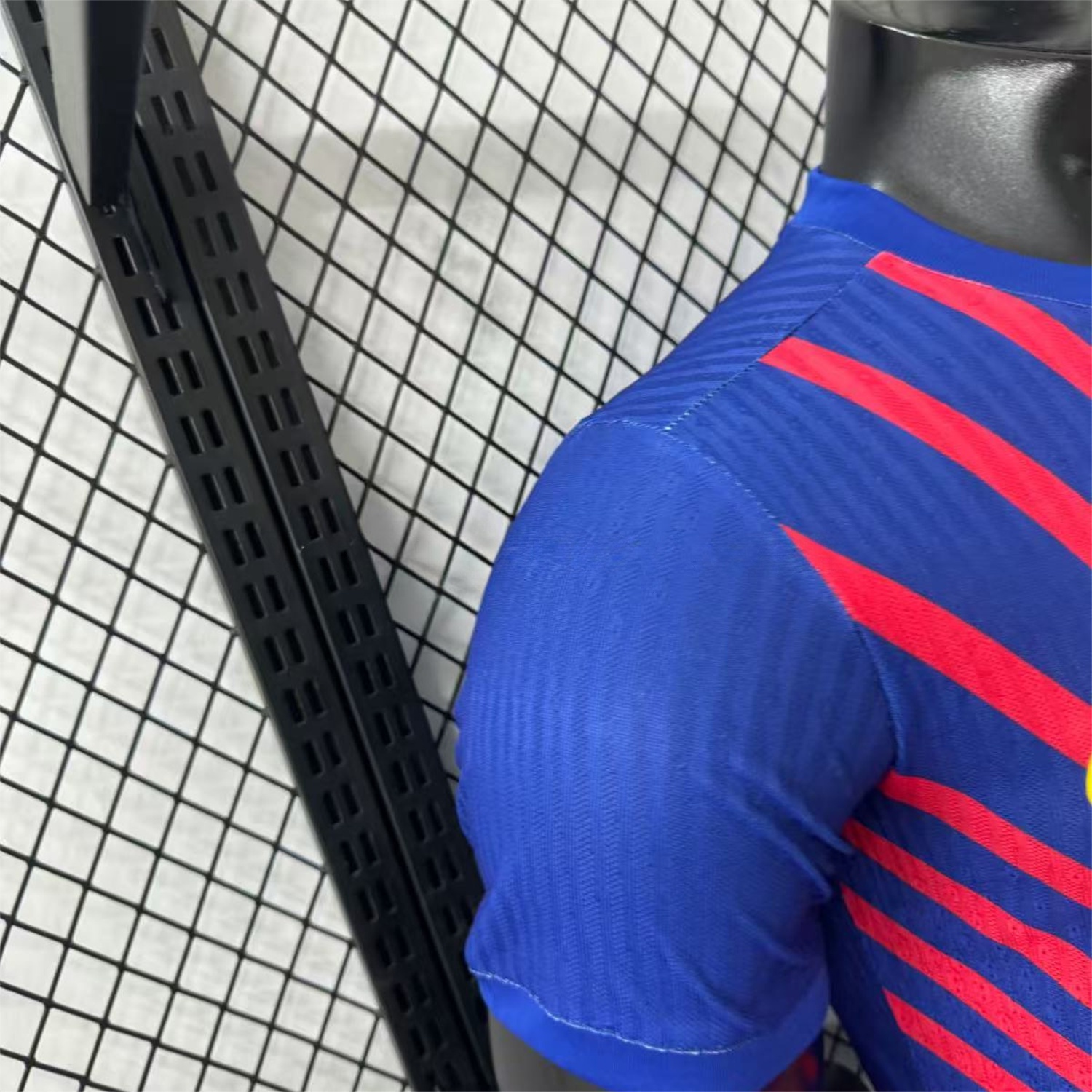 B.A.R.S.A 25-26 One Piece Red Silhouette Special Blue Jersey - Player Version - Unitedfutballjersey