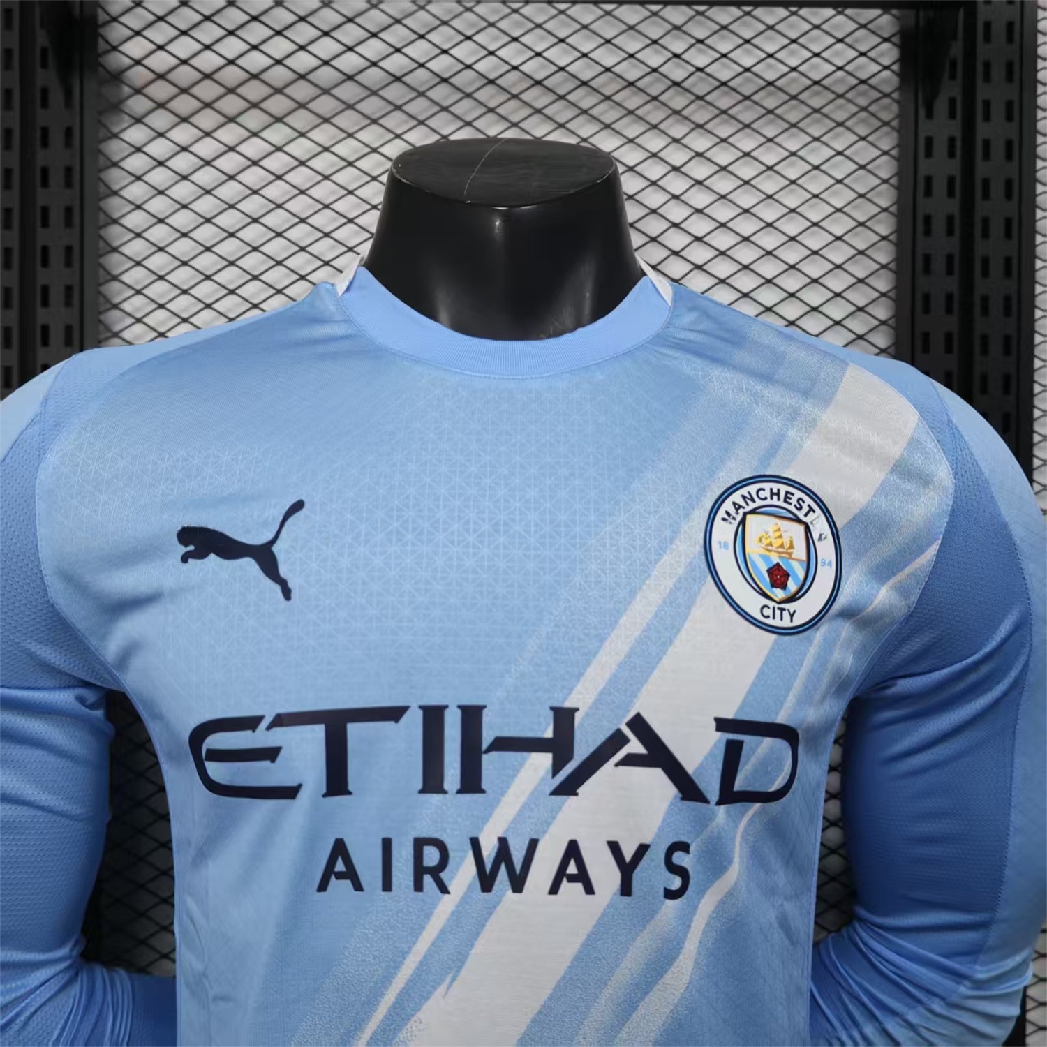 Manchester City 25-26 Home Long Sleeves Jersey - Player Version - Unitedfutballjersey