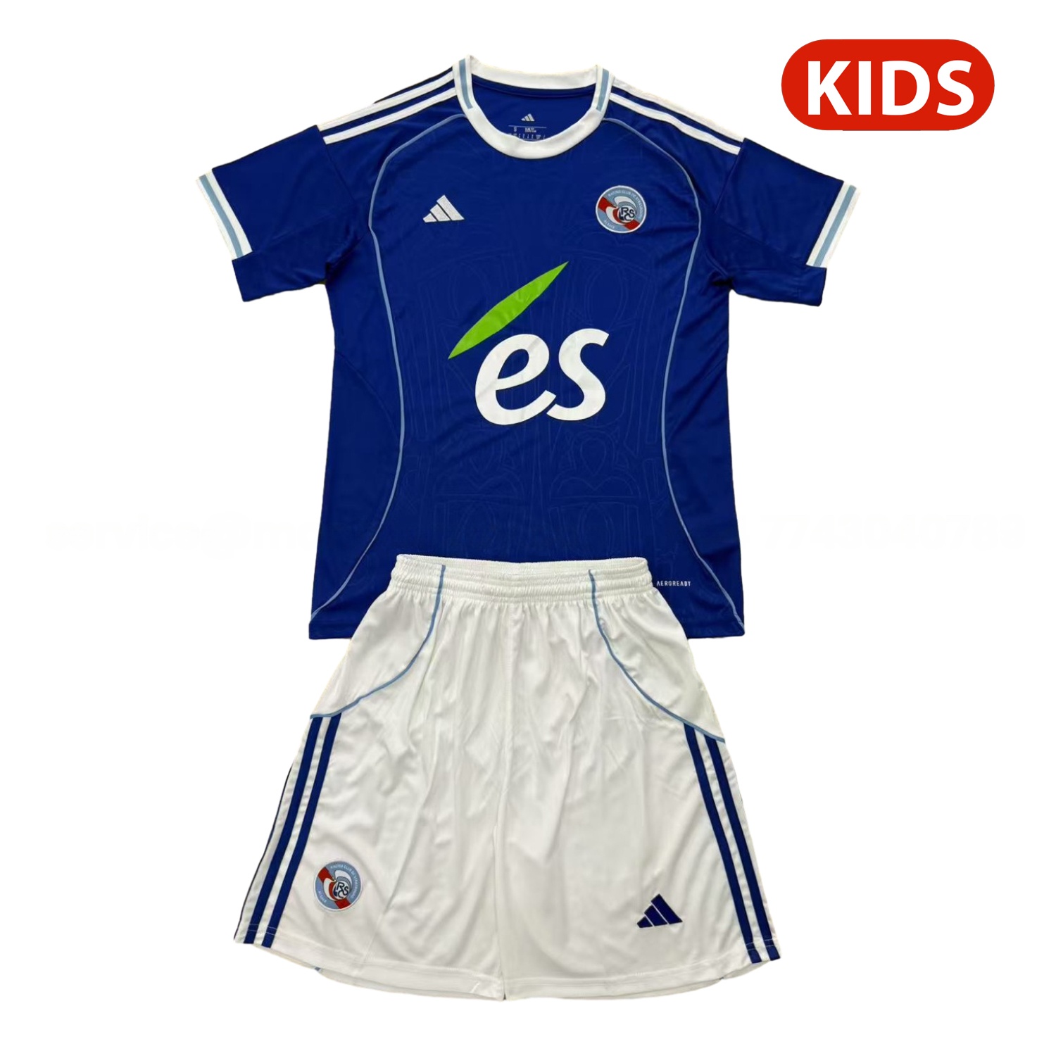 Strasbourg 25-26 Home Kids Kit - Unitedfutballjersey