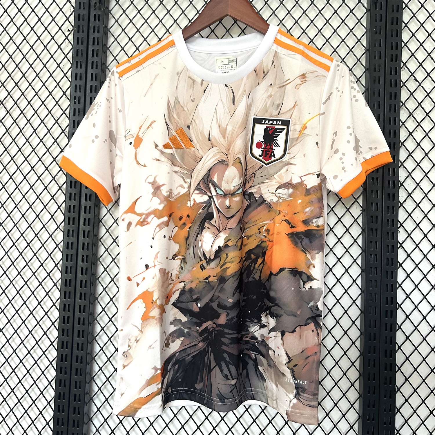 Japan 25-26 Dragon Ball White Hair Goku Orange And White Special Jersey - Fans Version - Unitedfutballjersey