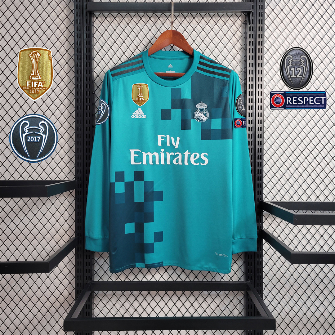 Retro Real Madrid 17-18 Third Long Sleeve Jersey - Unitedfutballjersey