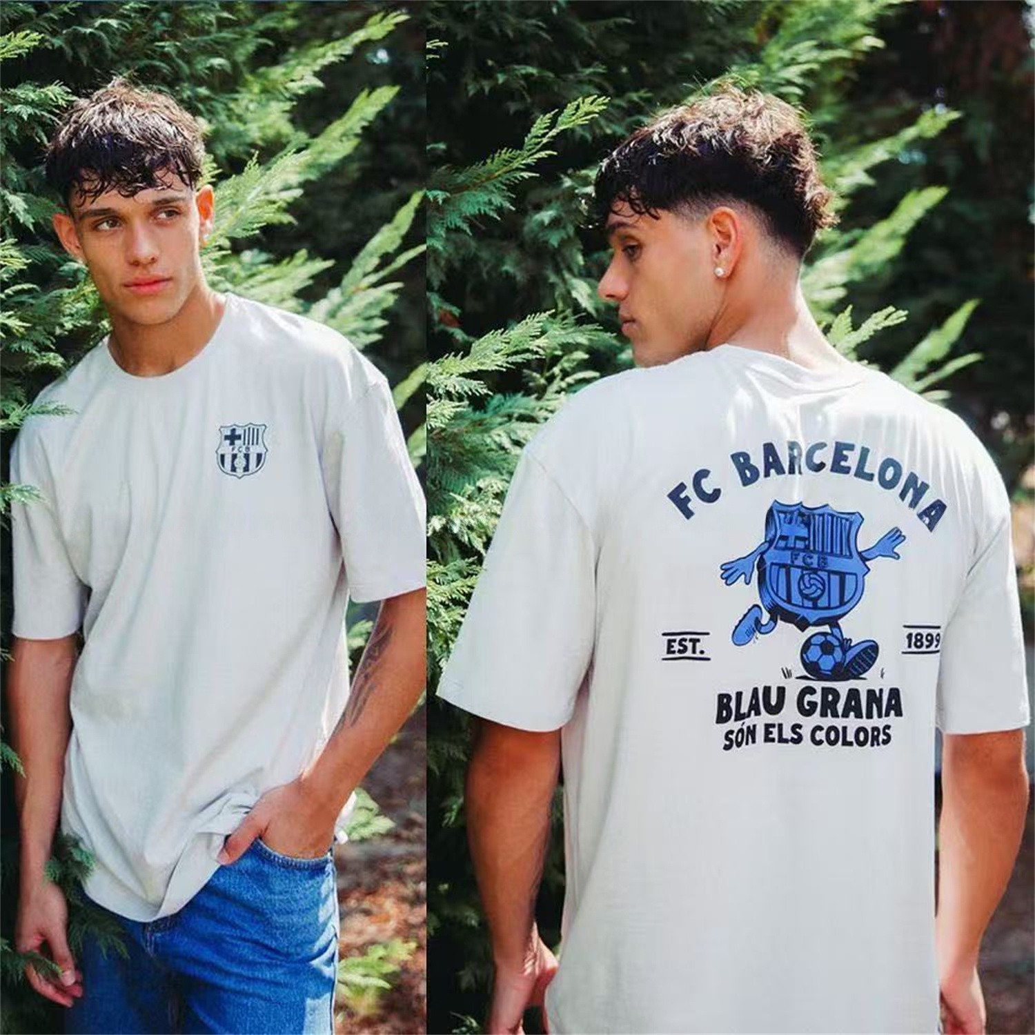 B.A.R.S.A Fun Crest Design Dynamic And Modern Features T-shirt【Black】 - Unitedfutballjersey