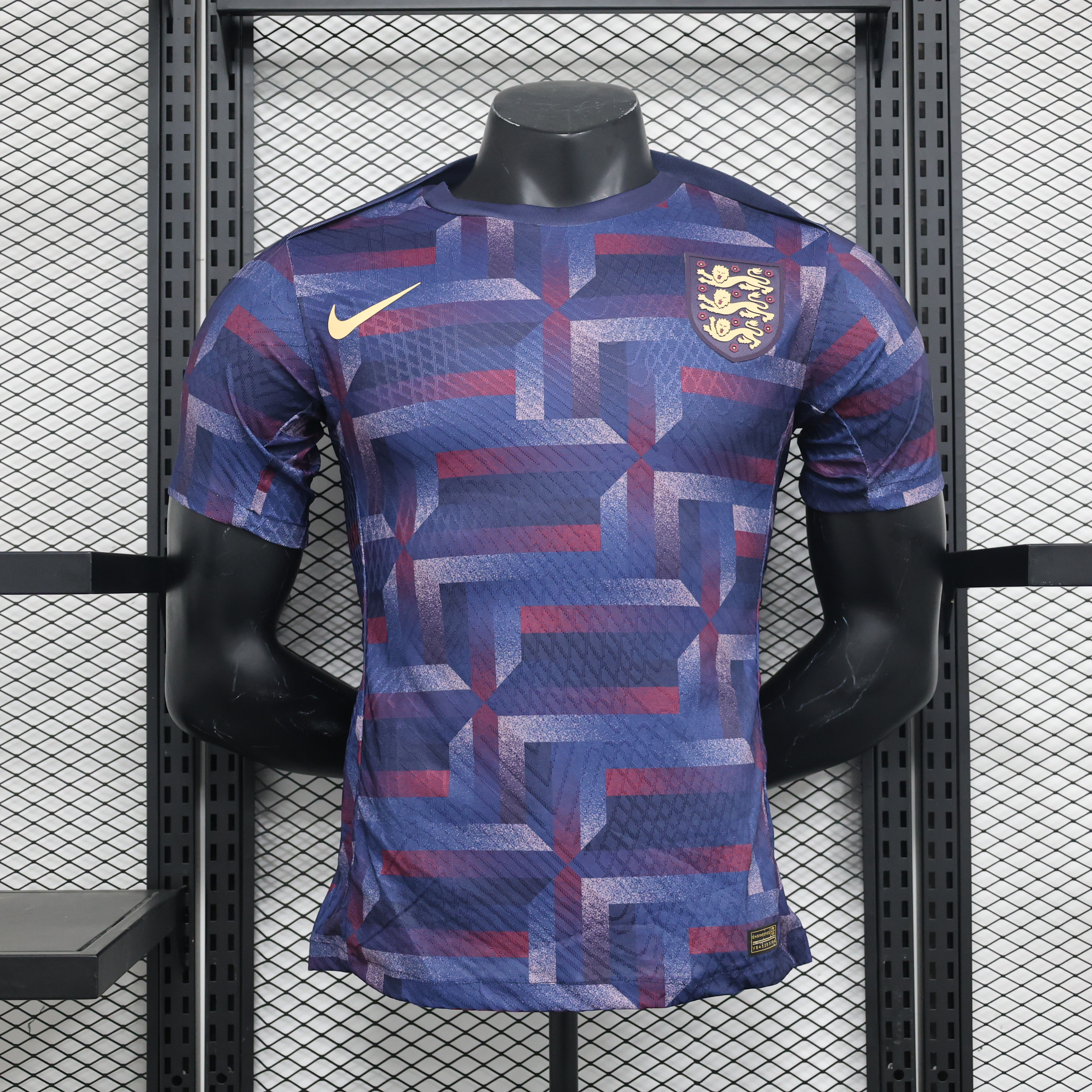 England 2024 Stripe Training Jersey - Player Version - Unitedfutballjersey