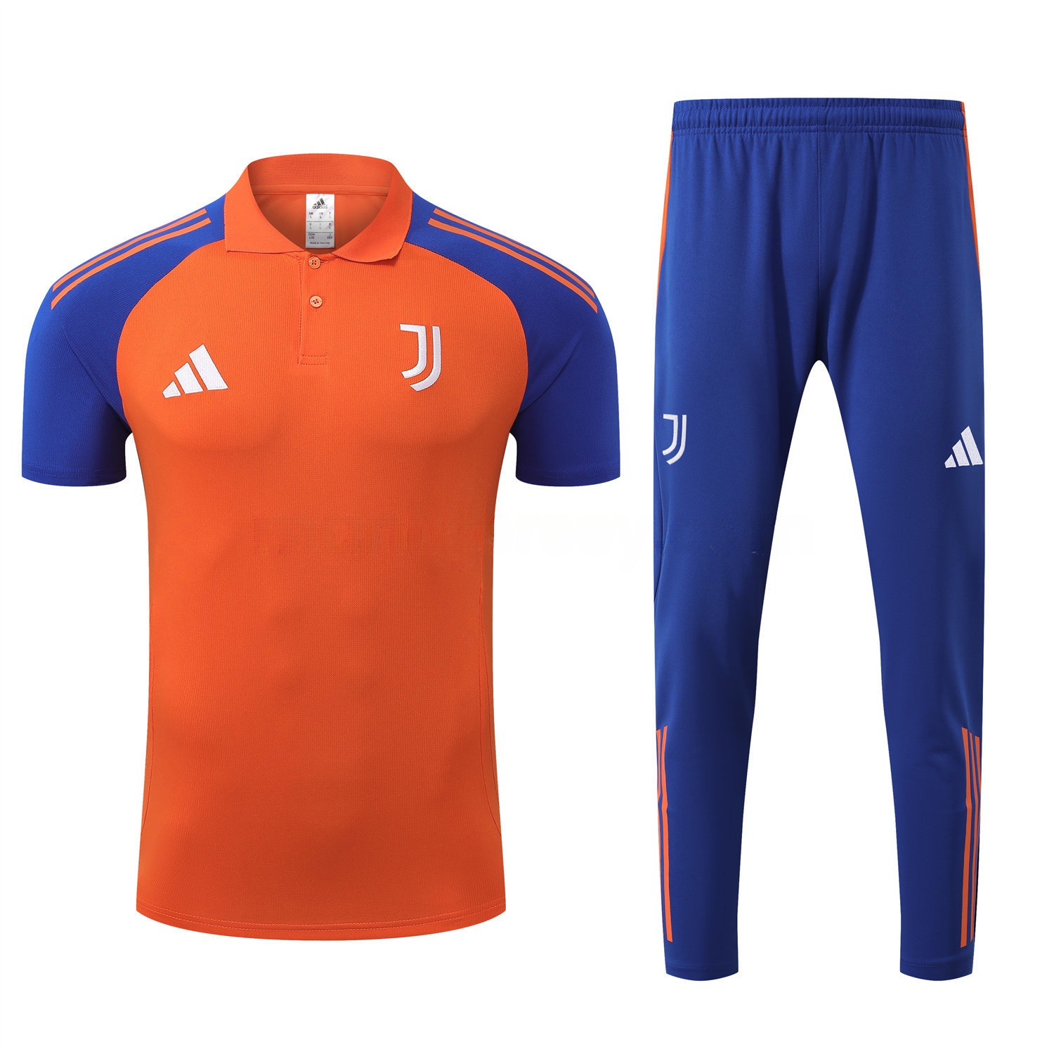 Juventus 25-26 POLO Short-Sleeve Training Set - Orange Top and Blue Pants - Unitedfutballjersey