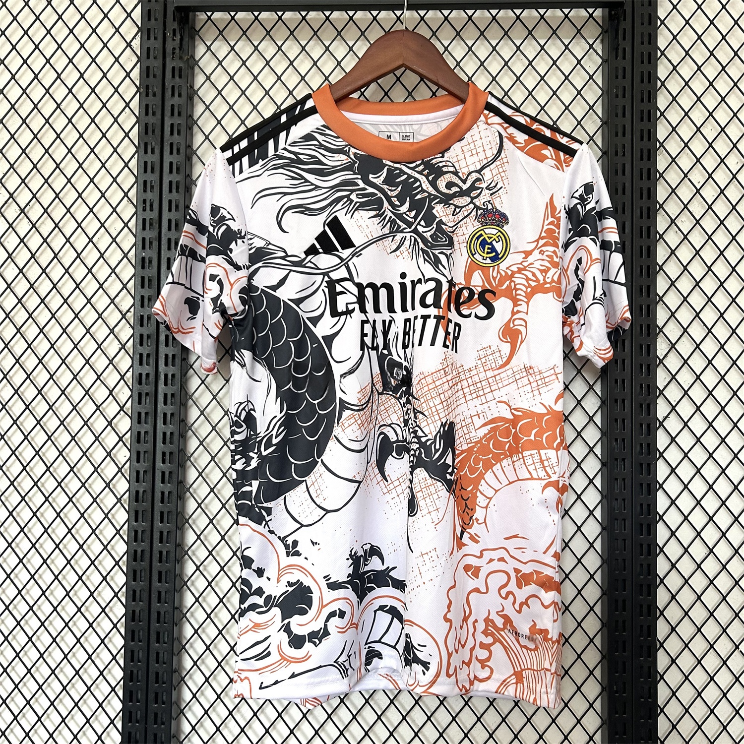 Real Madrid 25-26 Black Dragon Orange Dragon White Special Edition Jersey - Fans Version - Unitedfutballjersey