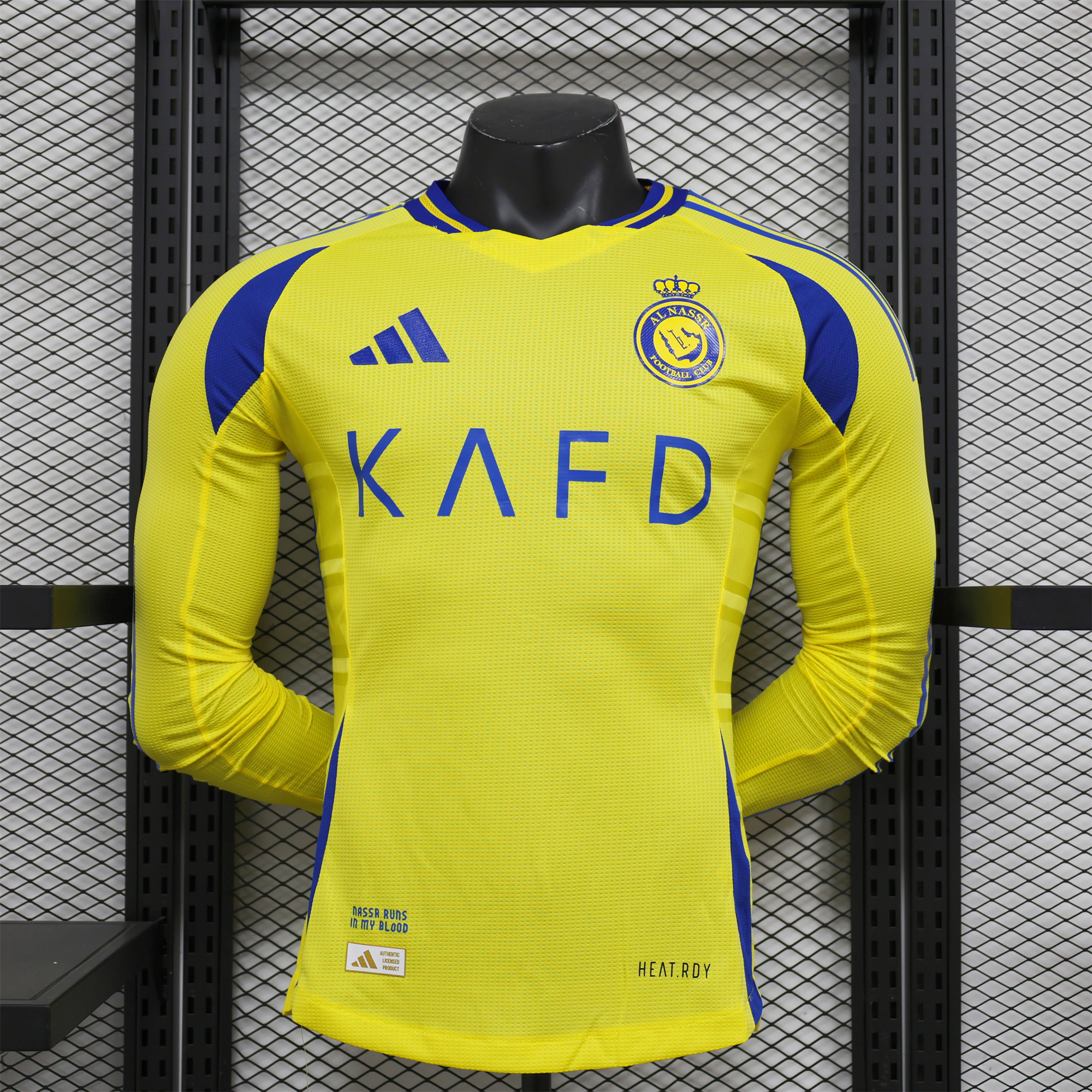 Al Nassr Riyadh Victory 24-25 Home Long Sleeve Jersey - Player Version - Unitedfutballjersey