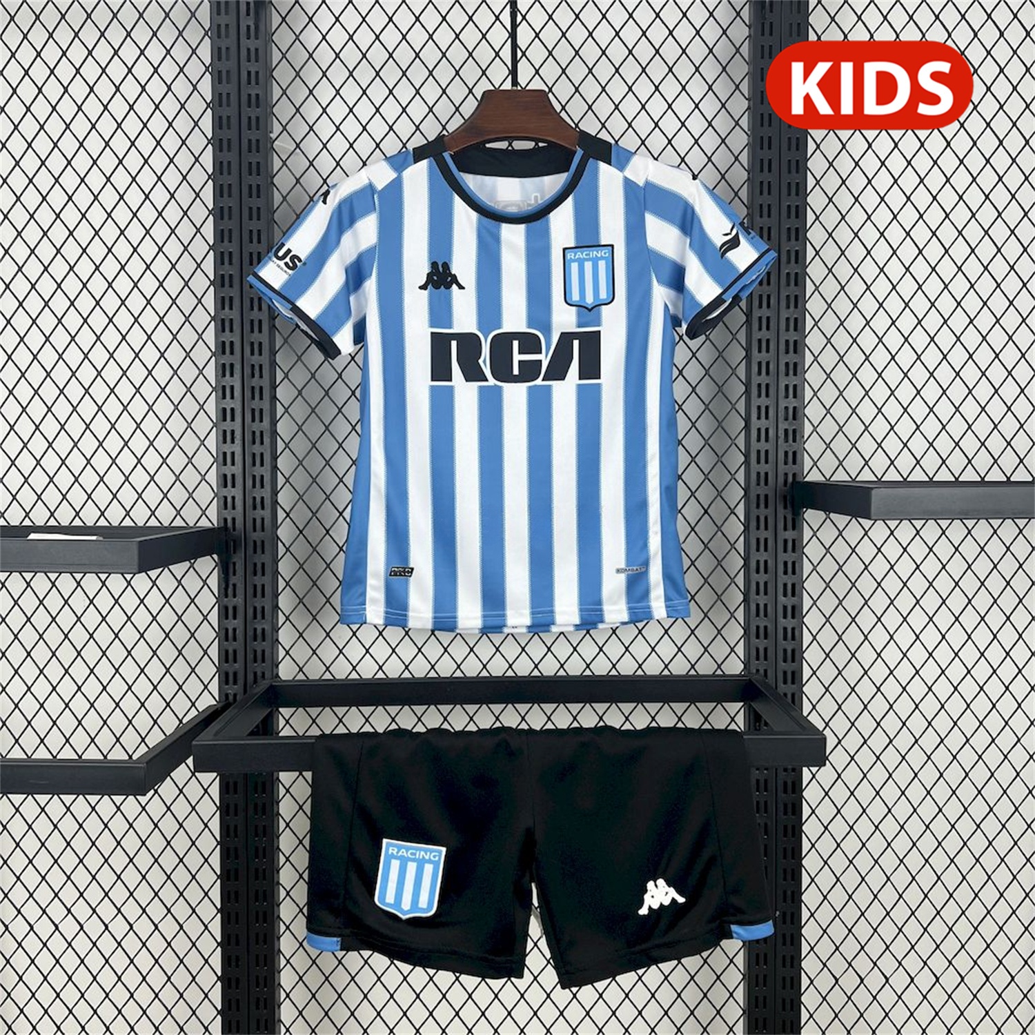 Racing Club de Avellaneda 24-25 Home Kids Kit - Unitedfutballjersey