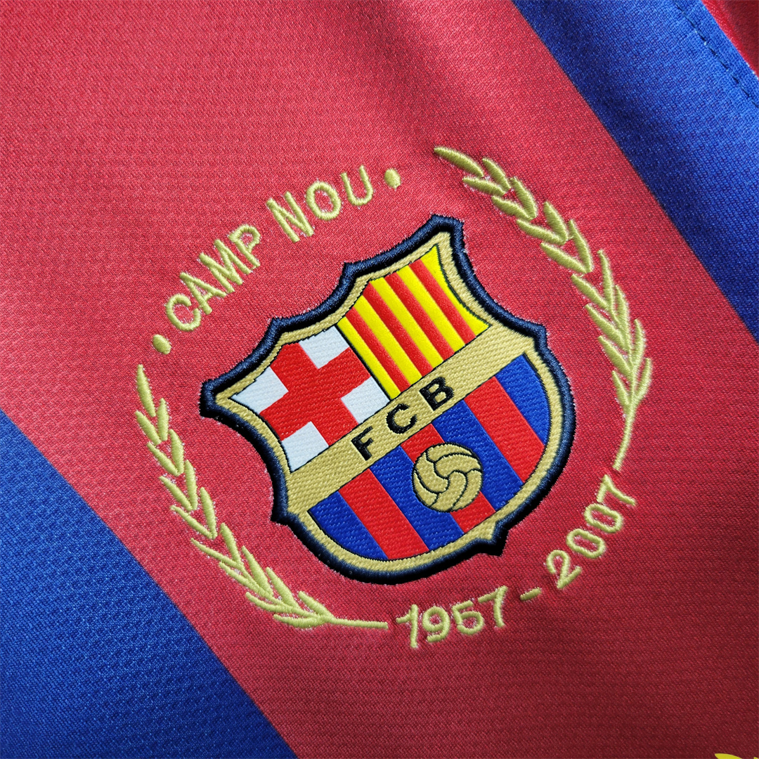 Retro Barcelona 07-08 Home Stadium Jersey - Unitedfutballjersey