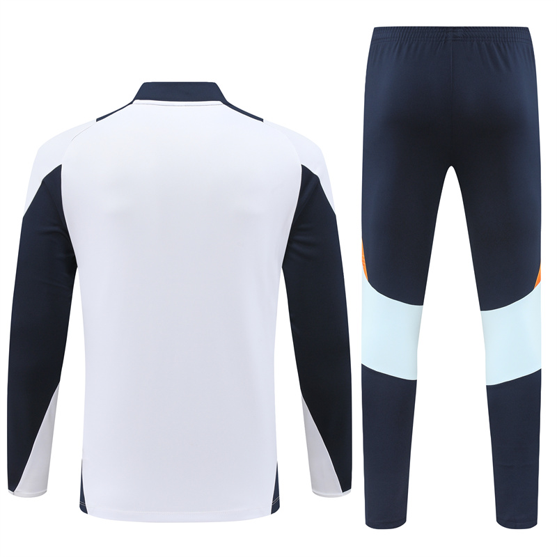 Real Madrid 24-25 Long Sleeve Training Set - White - Unitedfutballjersey