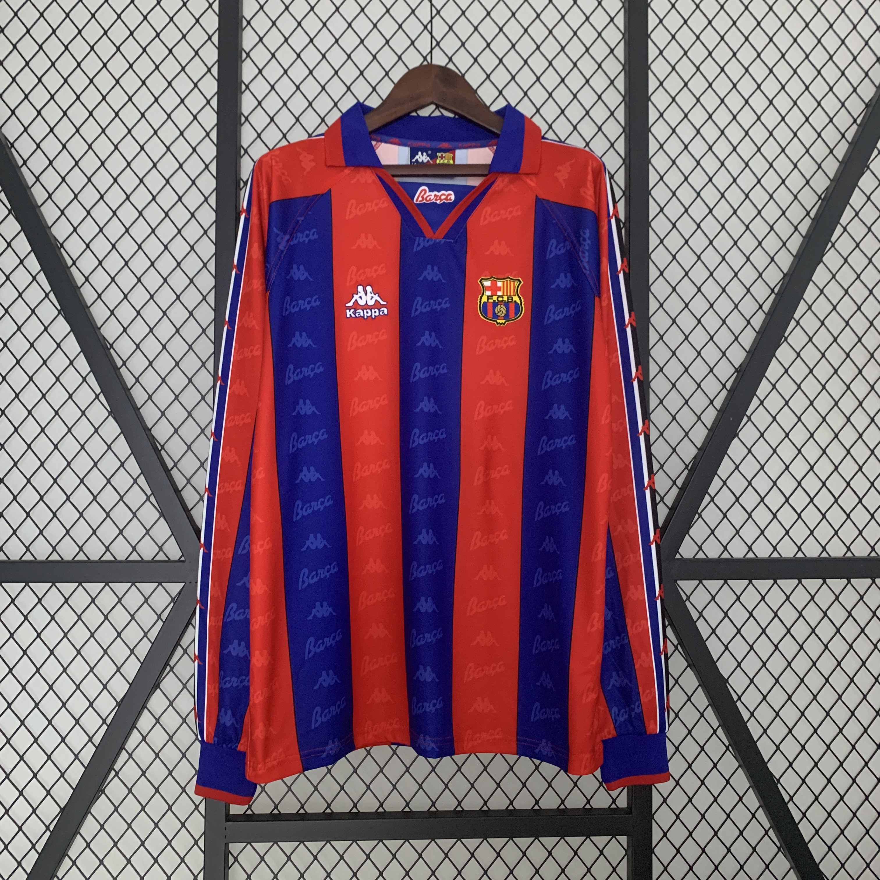 B.A.R.S.A Retro 96-97 Home Stadium Long Sleeve Jersey - Unitedfutballjersey