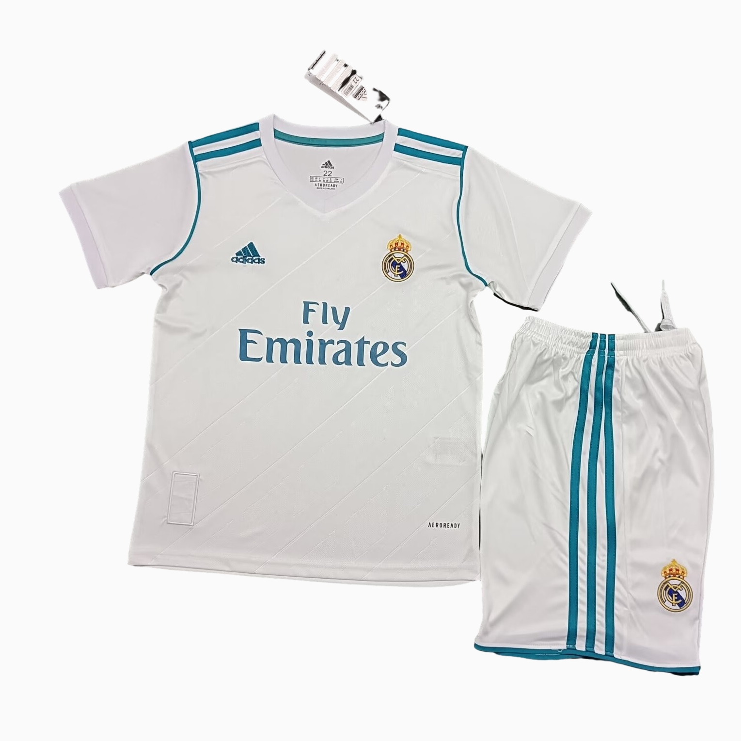 Retro Real Madrid 17-18 Home Stadium Kids Kit - Unitedfutballjersey