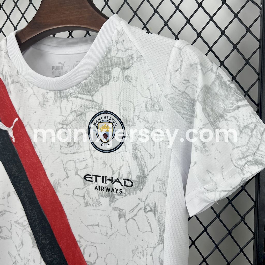 Manchester City 25-26 Away Kids Kit - Unitedfutballjersey