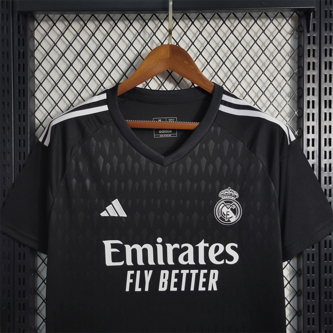 Real Madrid 23-24 Black Goalkeeper Jersey - Fans Version - Unitedfutballjersey