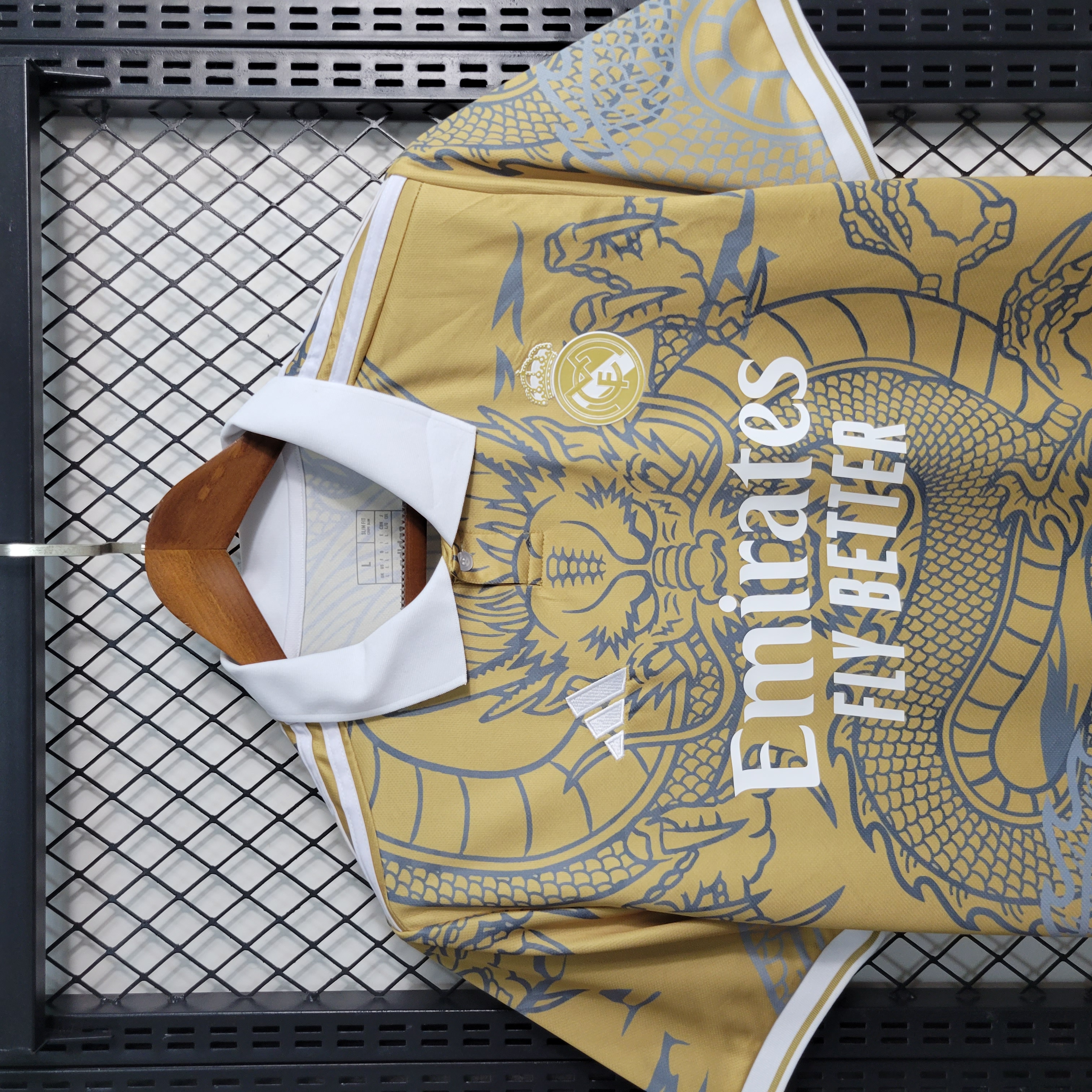 Real Madrid 23-24 Yellow Dragon Special Edition Jersey - Fans Version - Unitedfutballjersey