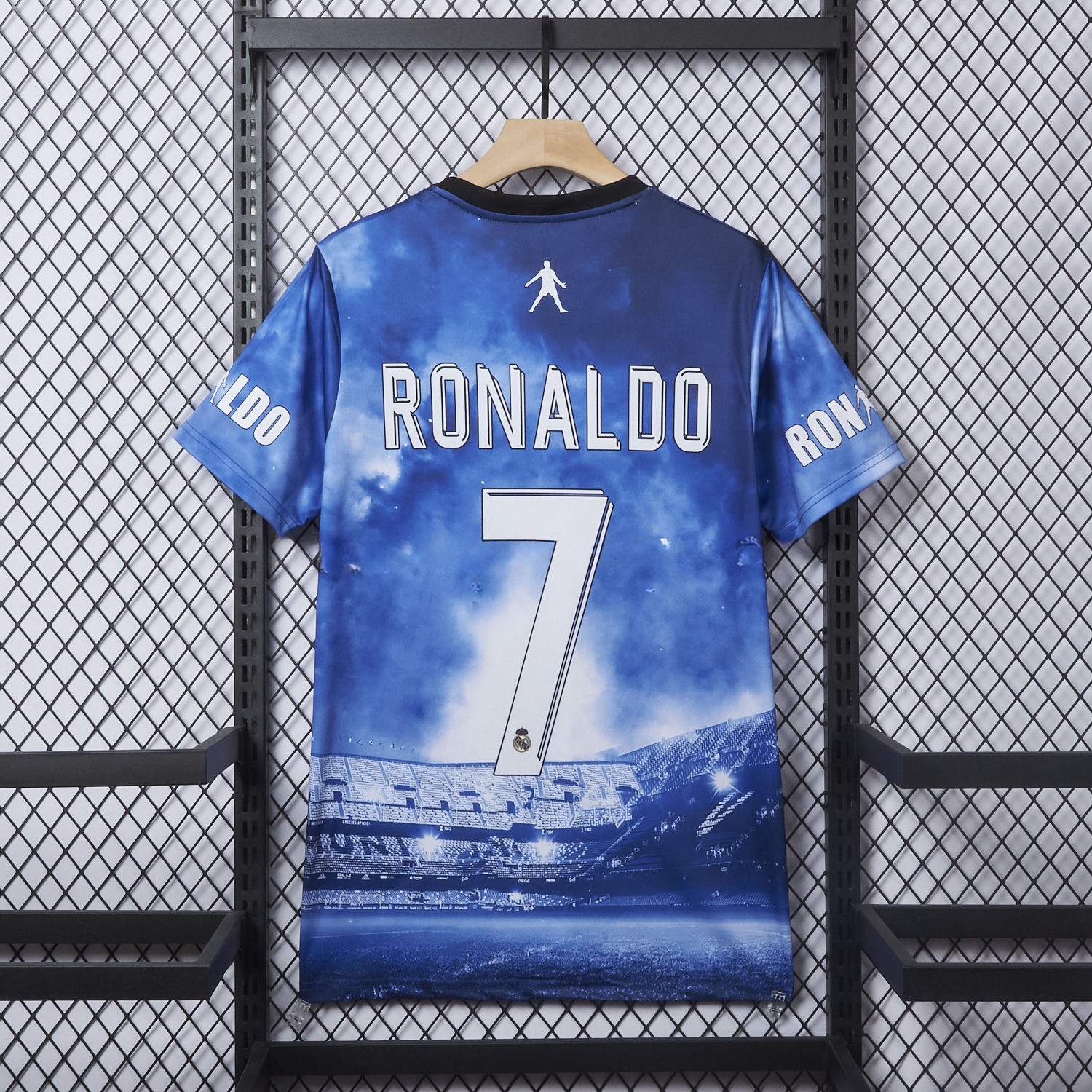 Cristiano Ronaldo Real Madrid 2017-18 Away Career Commemorative Jersey - Fans Version - Unitedfutballjersey