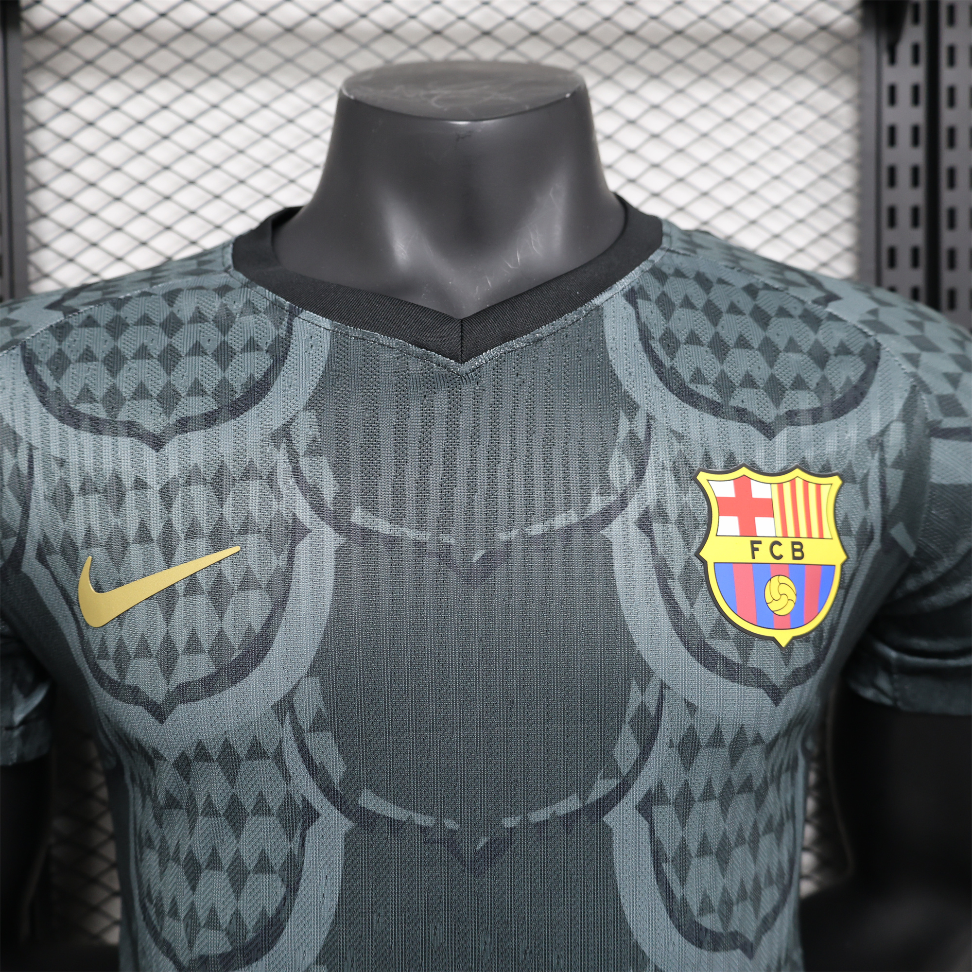 Barcelona 24-25 Gray Scales Texture Special Edition Jersey - Player Version - Unitedfutballjersey