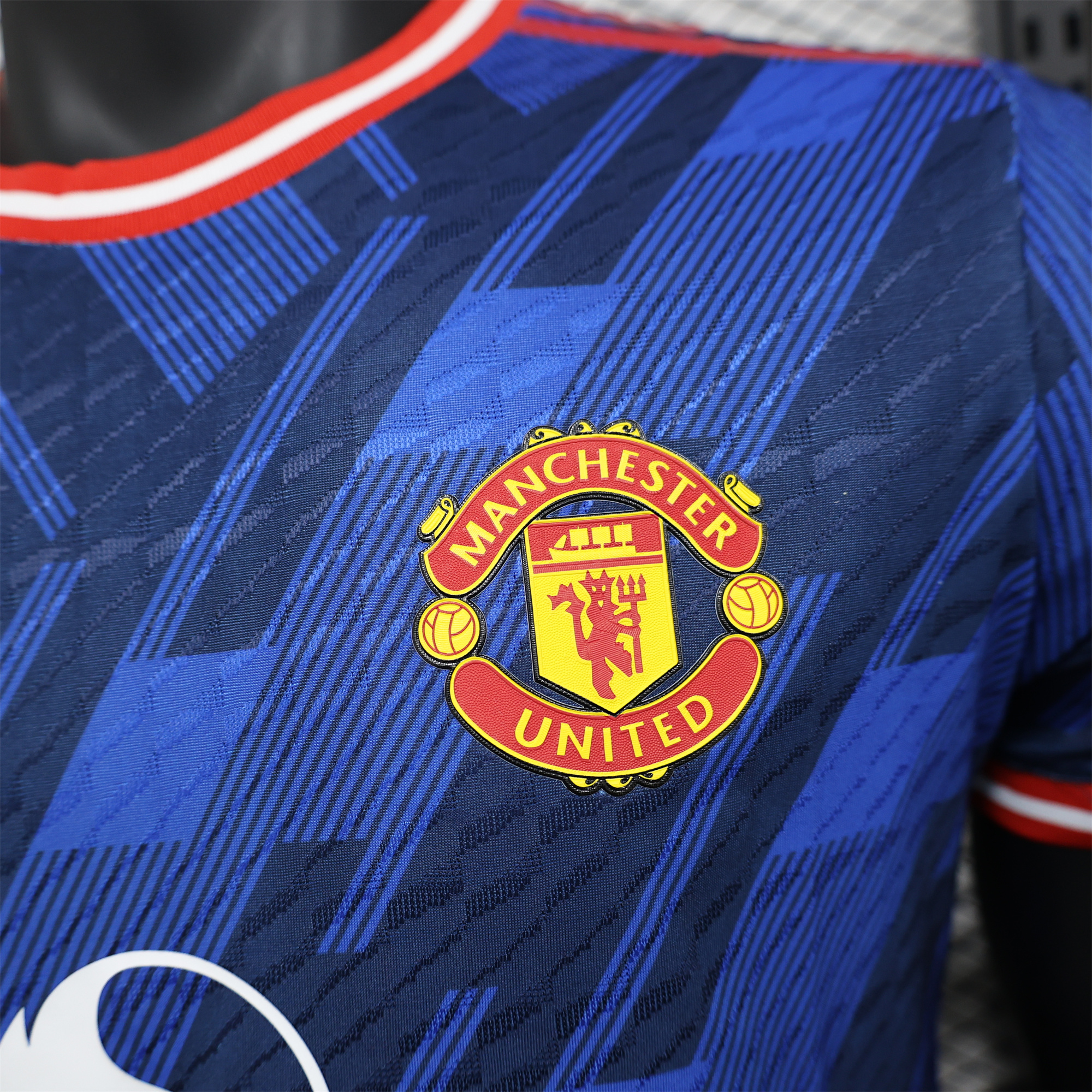 Manchester United 24-25 Blue Stripe Special Edition Jersey - Player Version - Unitedfutballjersey