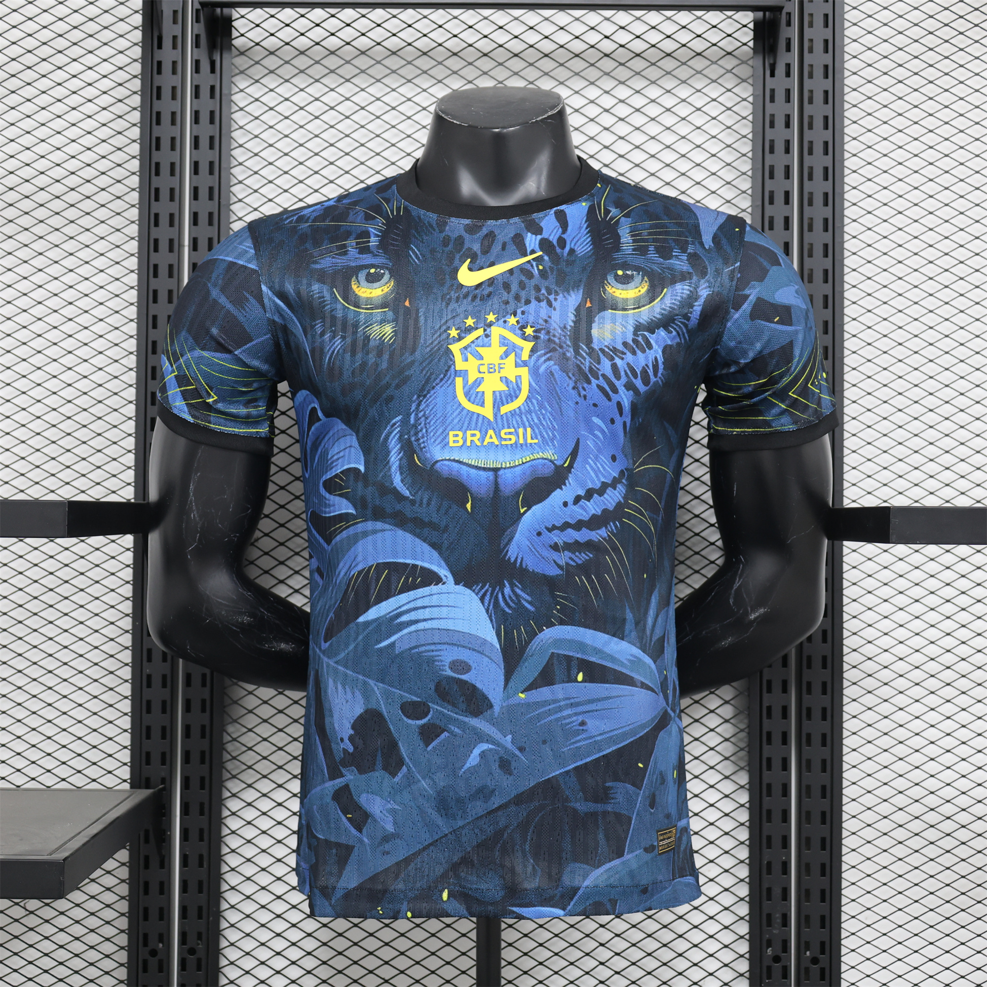Brazil 2024 Black Blue Tiger Jersey - Player Version - Unitedfutballjersey