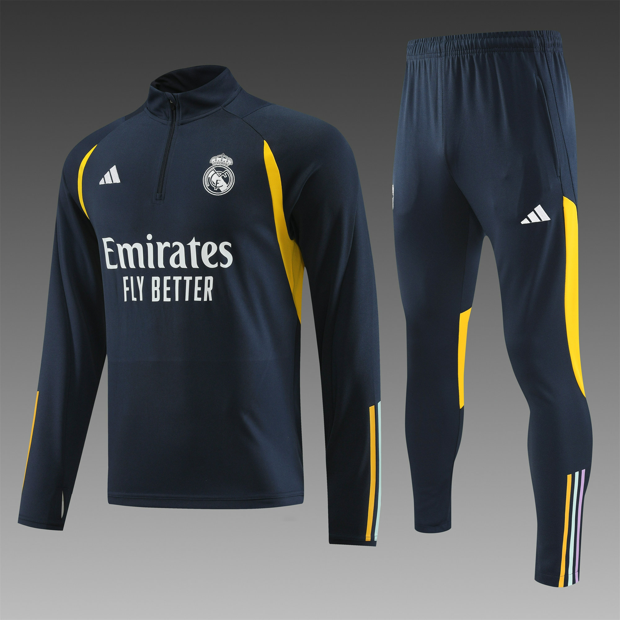Real Madrid 23-24 Long Sleeve Training Set Navy blue - Unitedfutballjersey