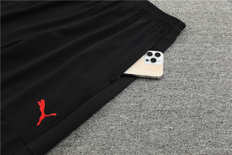 AC Milan 23-24 Long Sleeve Training Set -Black and Red - Unitedfutballjersey