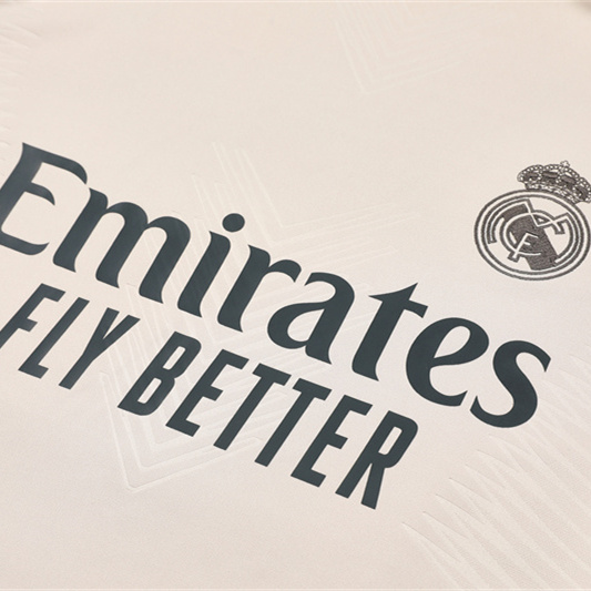 Real Madrid 24-25 Kids Long Sleeve Training Set - Player Version - Apricot - Unitedfutballjersey