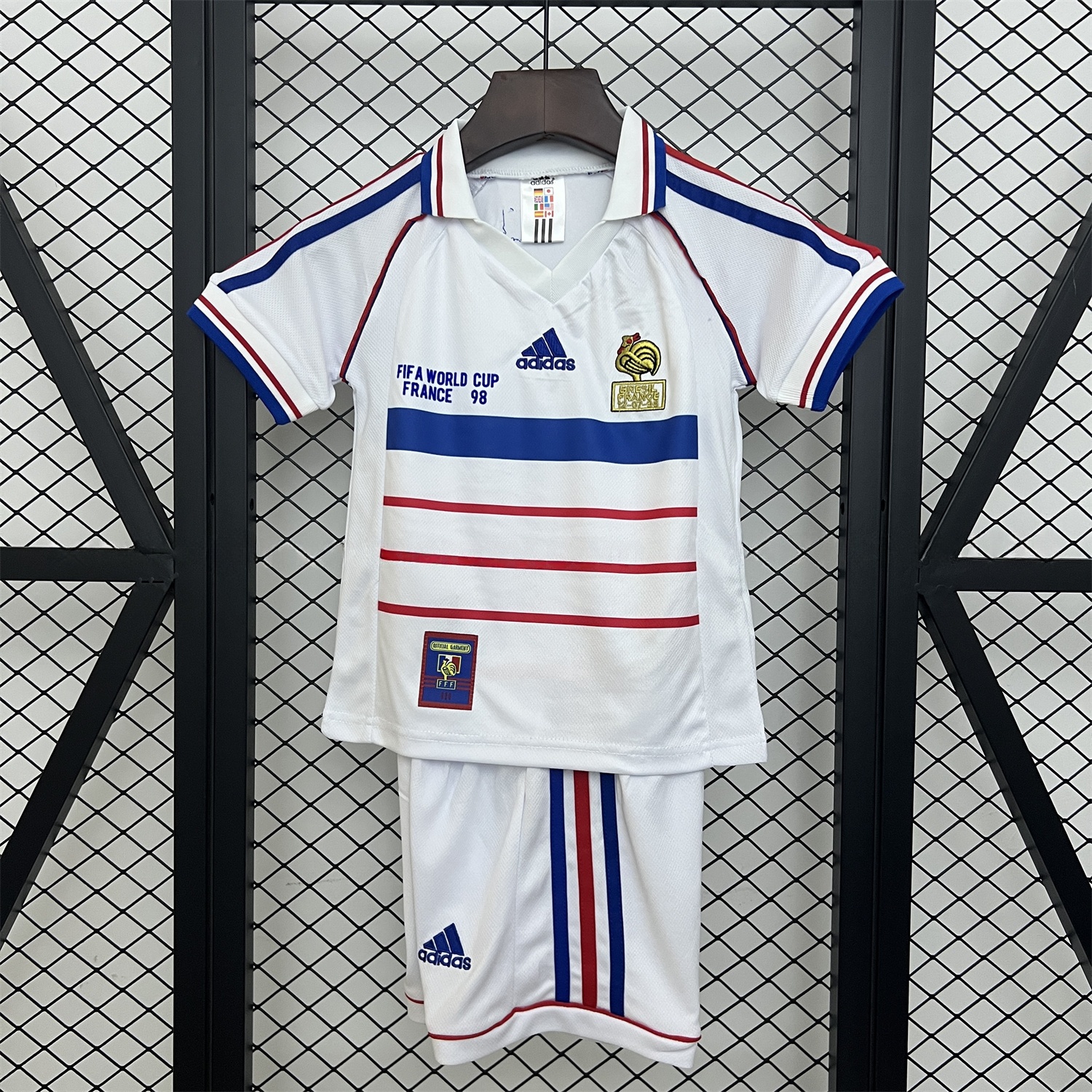 Retro France 1998 Away Kids Kit - Unitedfutballjersey