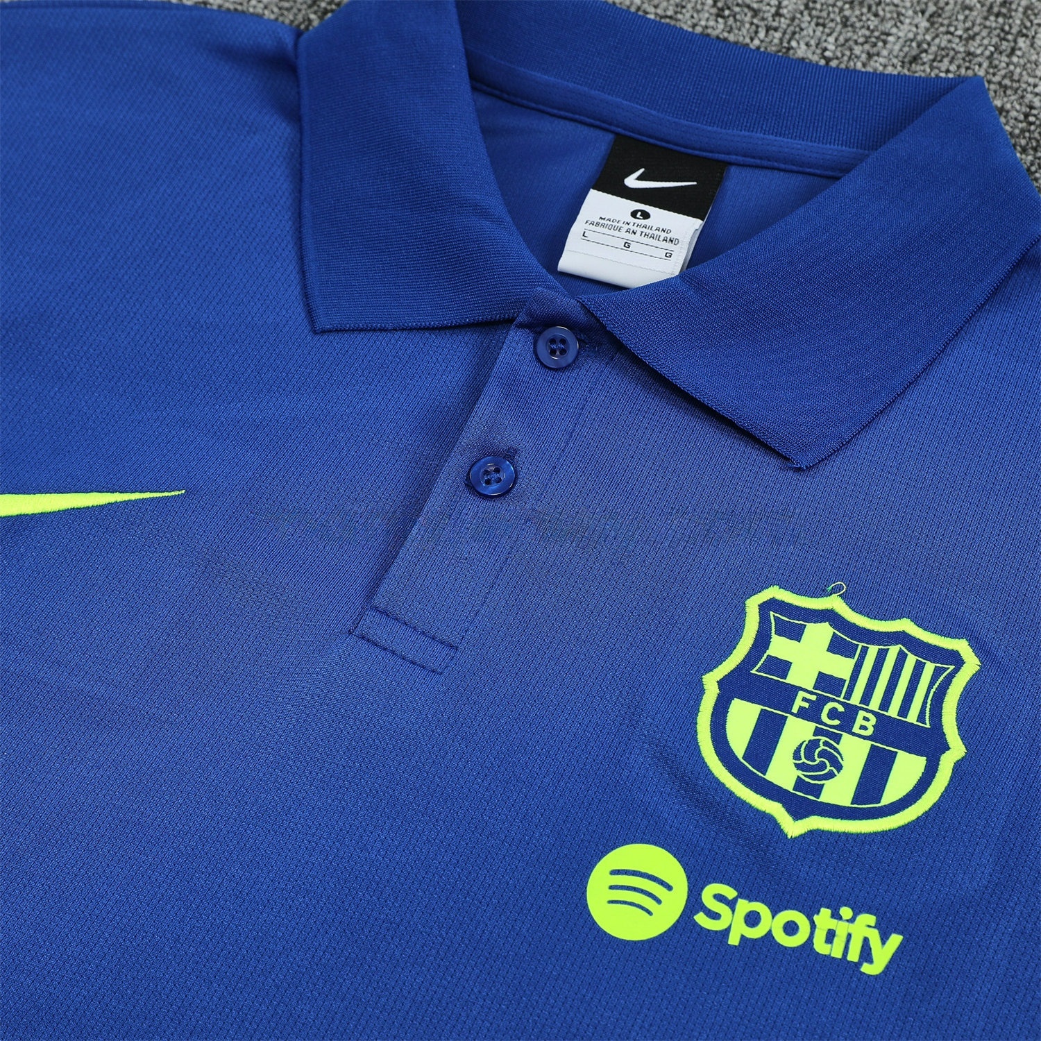 B.A.R.S.A 25-26 POLO Short-Sleeve Training Set - Blue Top and Black Pants - Unitedfutballjersey