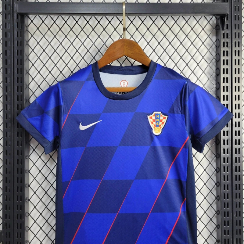 Croatia 2024 Away Stadium Kids Kit - Unitedfutballjersey