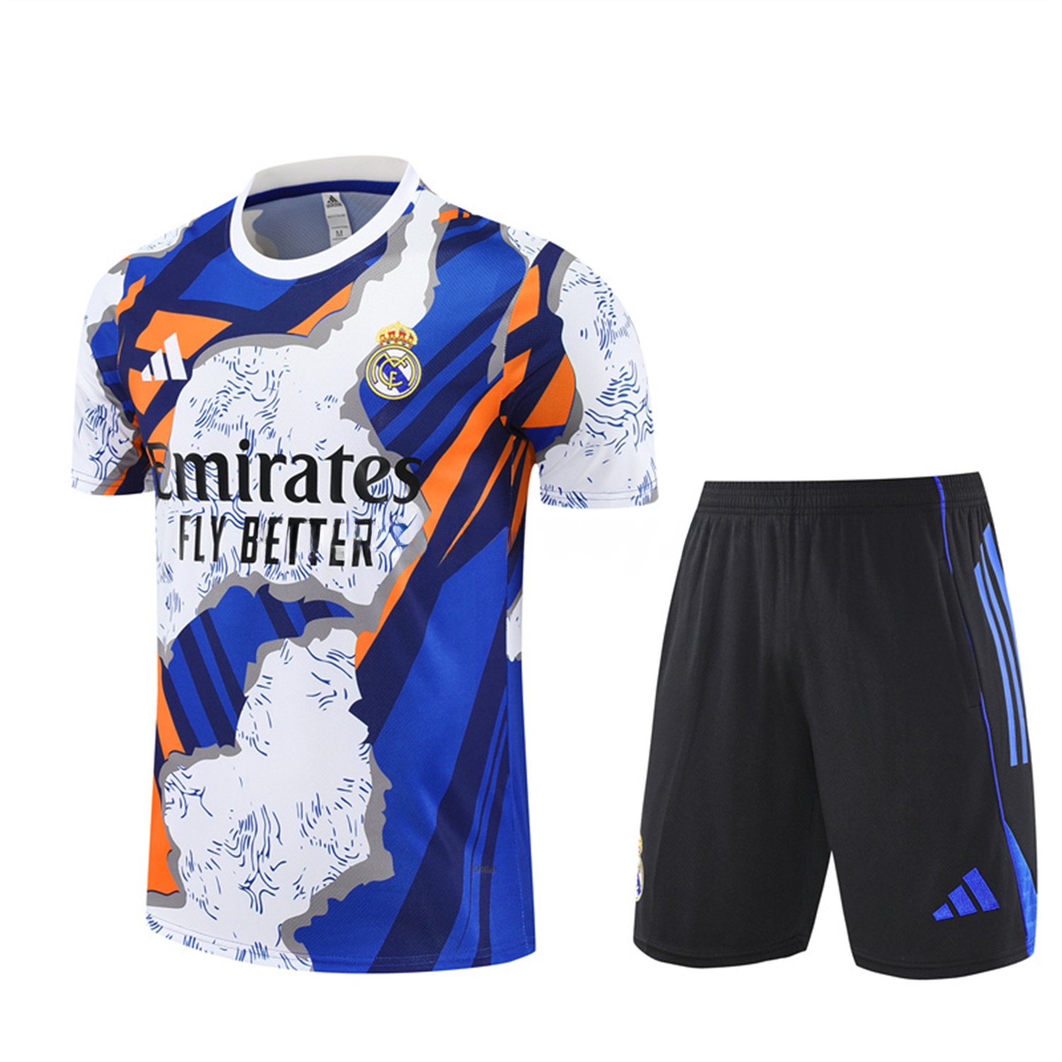 Real Madrid 25-26 Short-Sleeve Training Set - CamouflageTop & Black Shorts - Unitedfutballjersey
