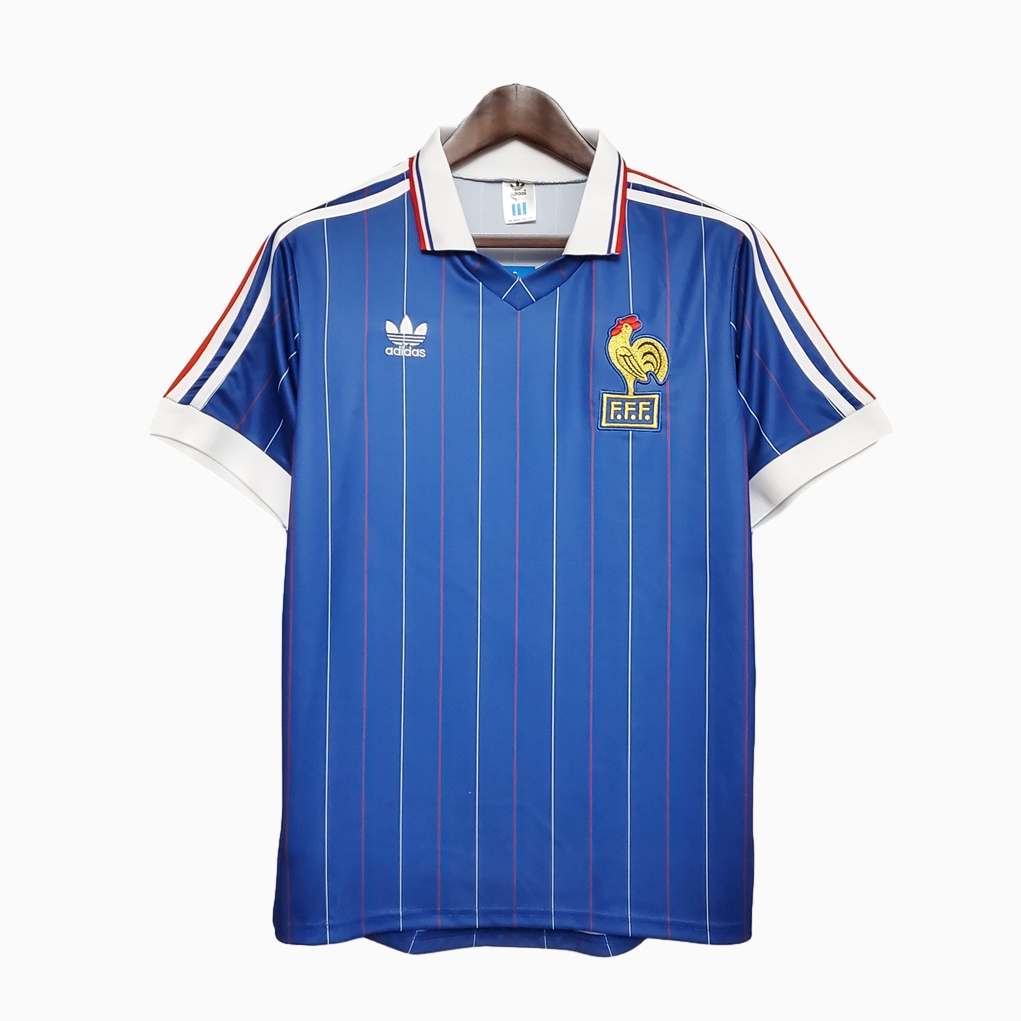 Retro France 1982 Home Stadium Jersey - Unitedfutballjersey