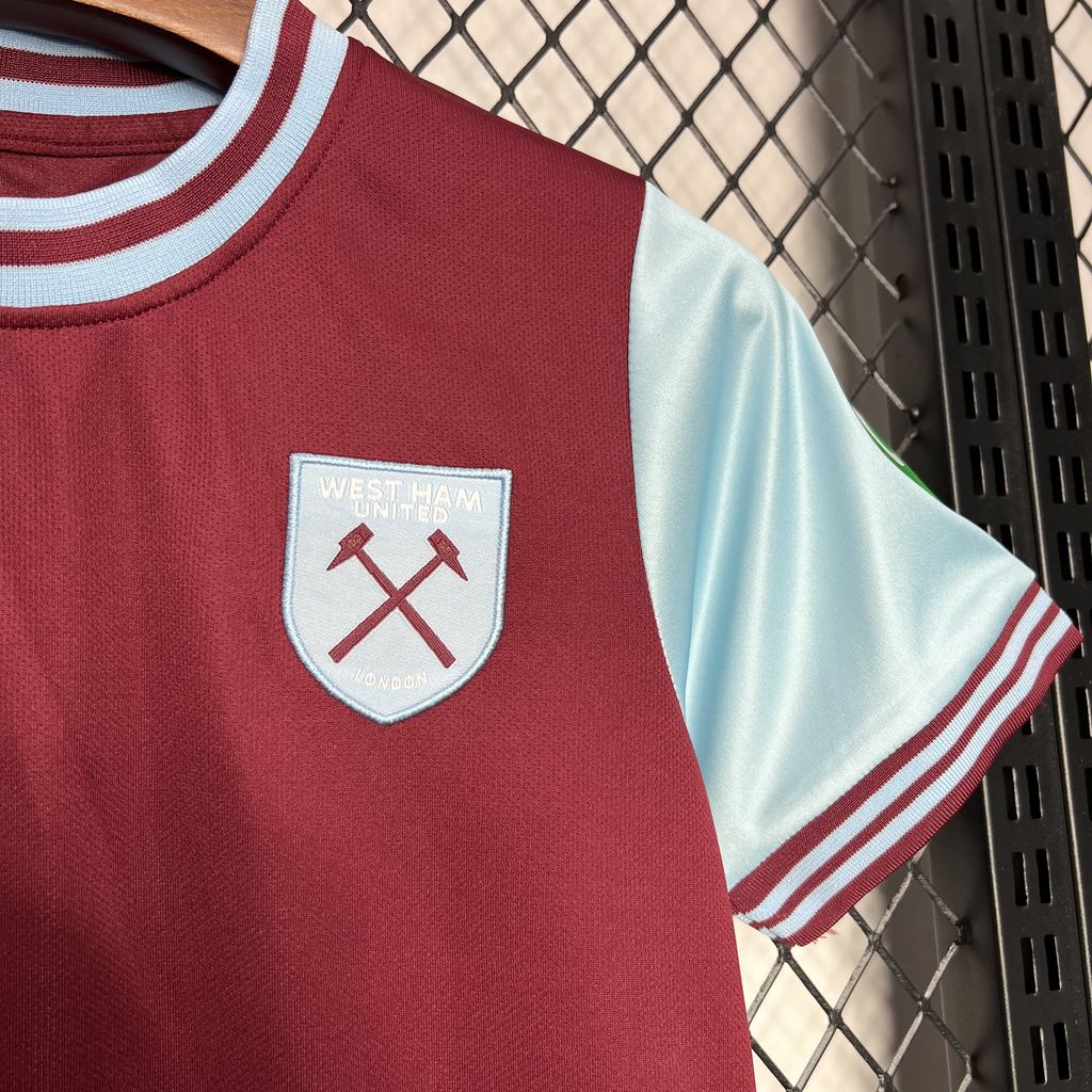 West Ham United 24-25 Home Stadium Kids Kit - Unitedfutballjersey