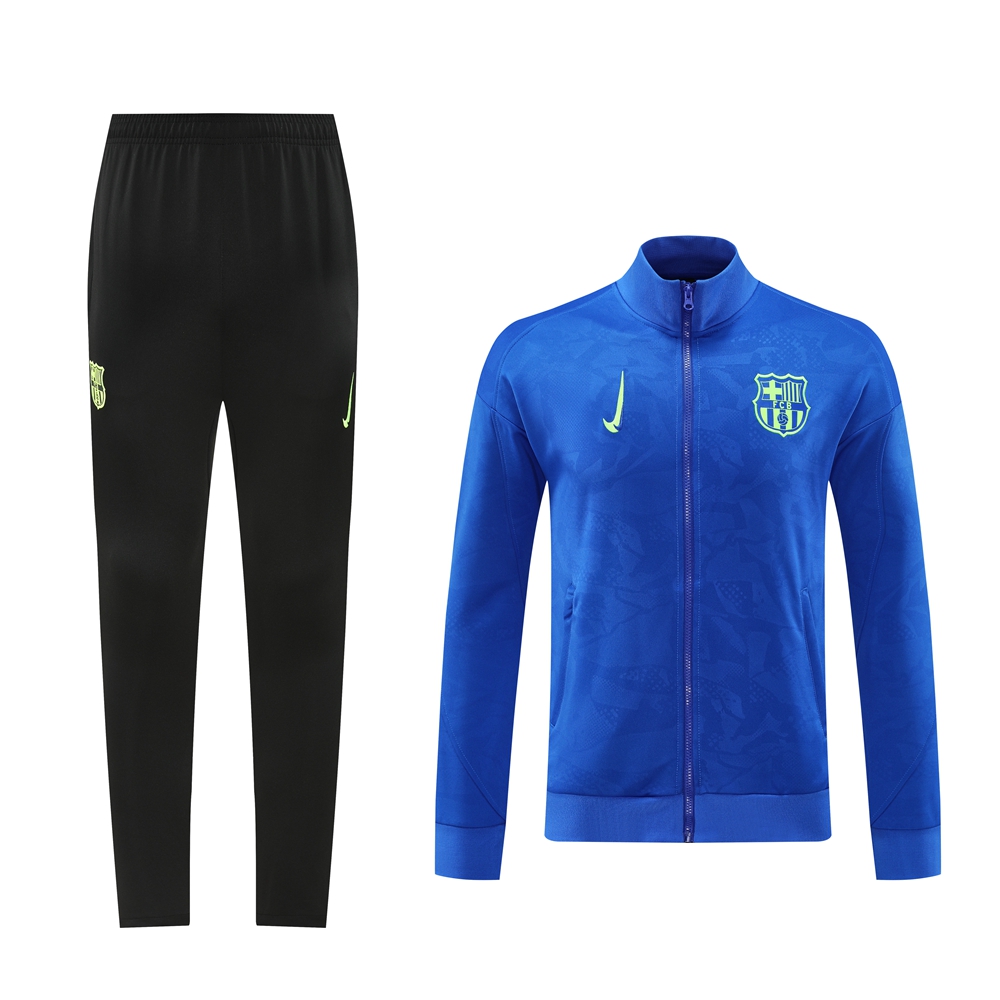 Barcelona 24-25 Jacket Training Tracksuit - Blue Top and Black Pants - Unitedfutballjersey
