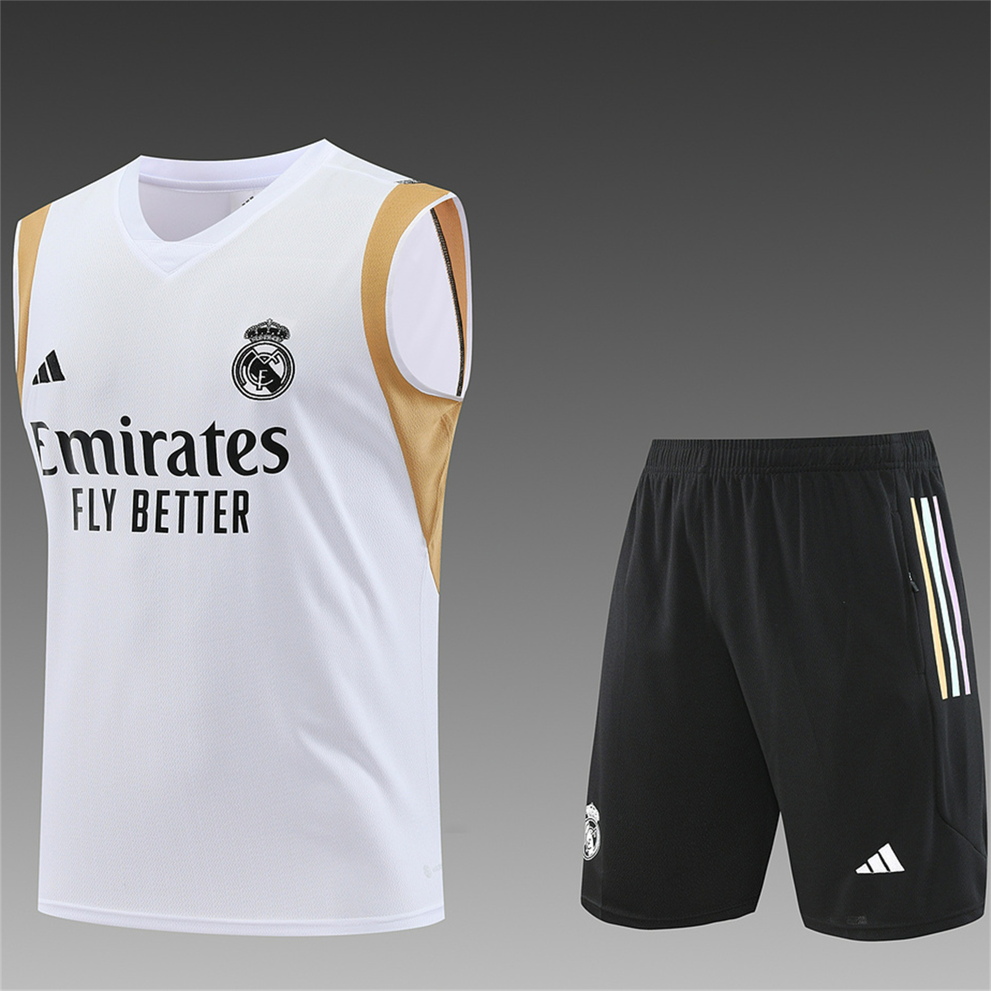 Real Madrid 23-24 Training Vest Suit White - Unitedfutballjersey