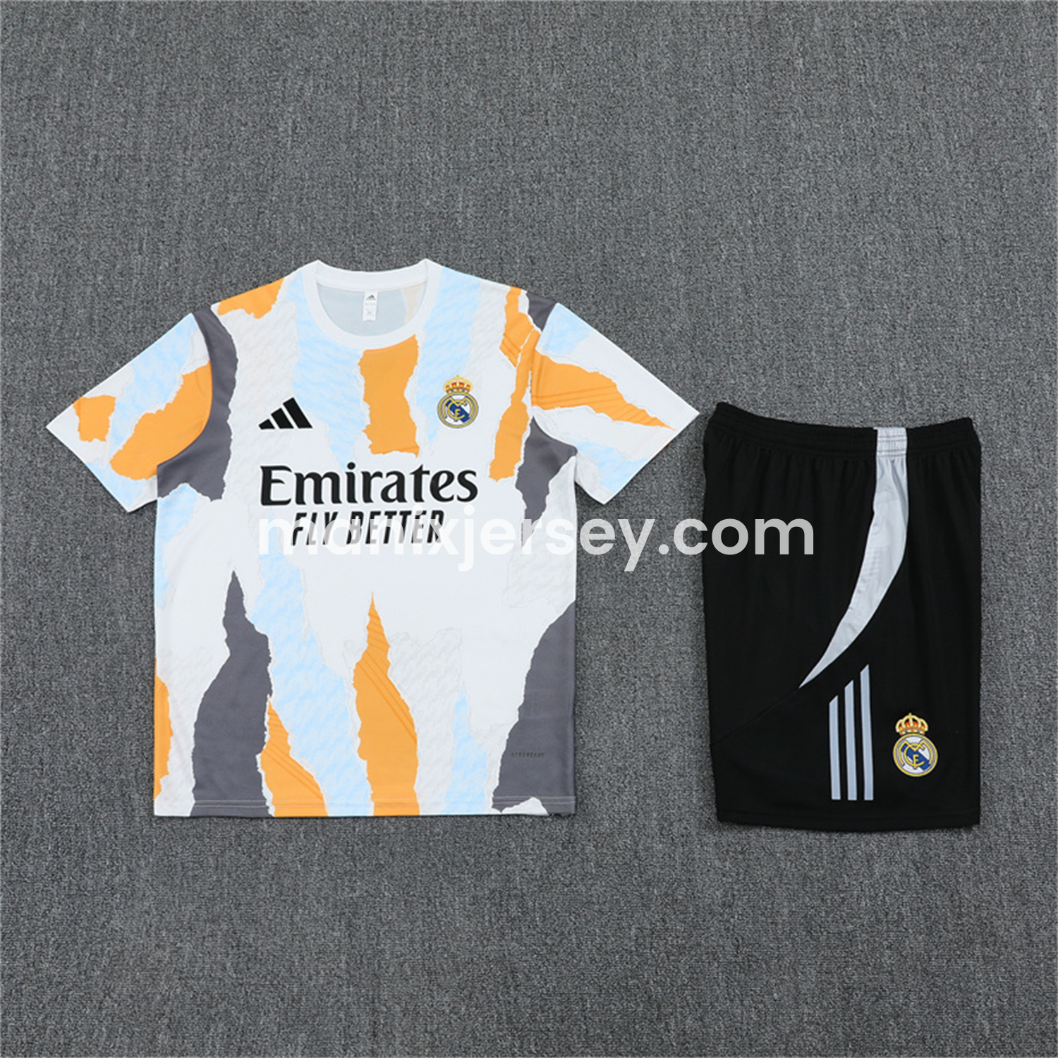 Real Madrid 24-25 Pre-Match Short-Sleeve Training Set - Camouflage - Unitedfutballjersey