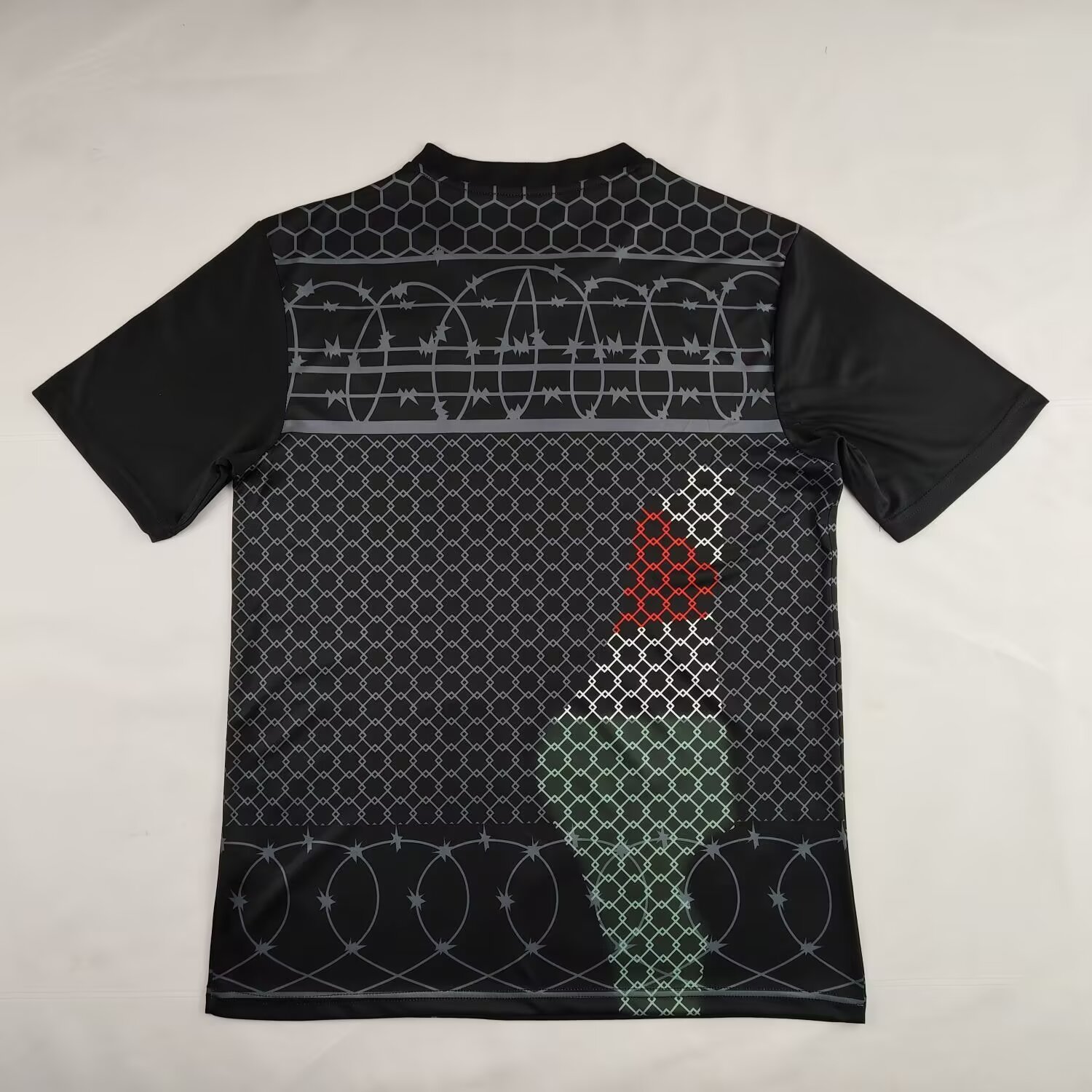 FC Palestina 24-25 Black Barbed Wire Jersey - Fans Version - Unitedfutballjersey