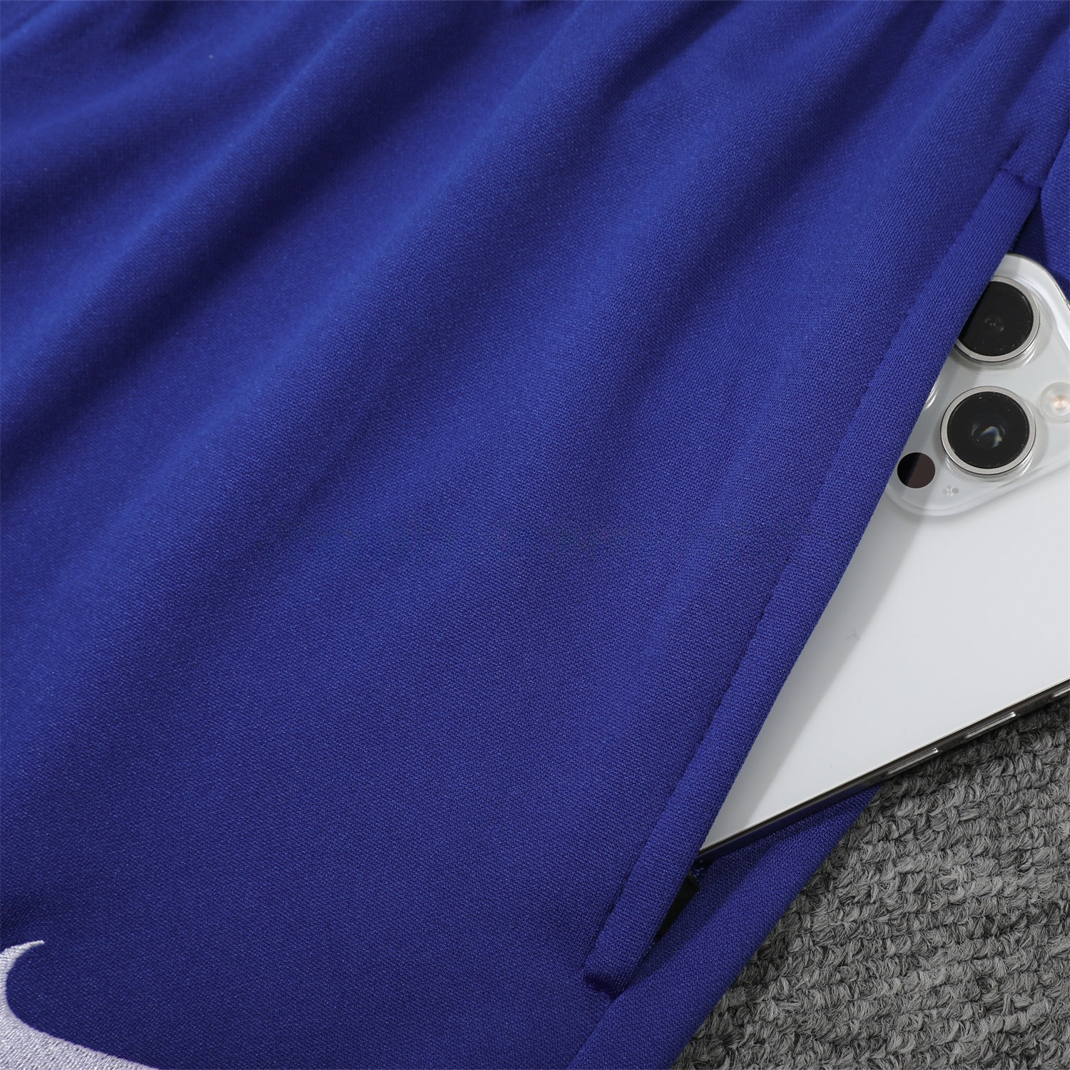 France 25-26 POLO Short-Sleeve Training Set - White Top and Blue Pants - Unitedfutballjersey